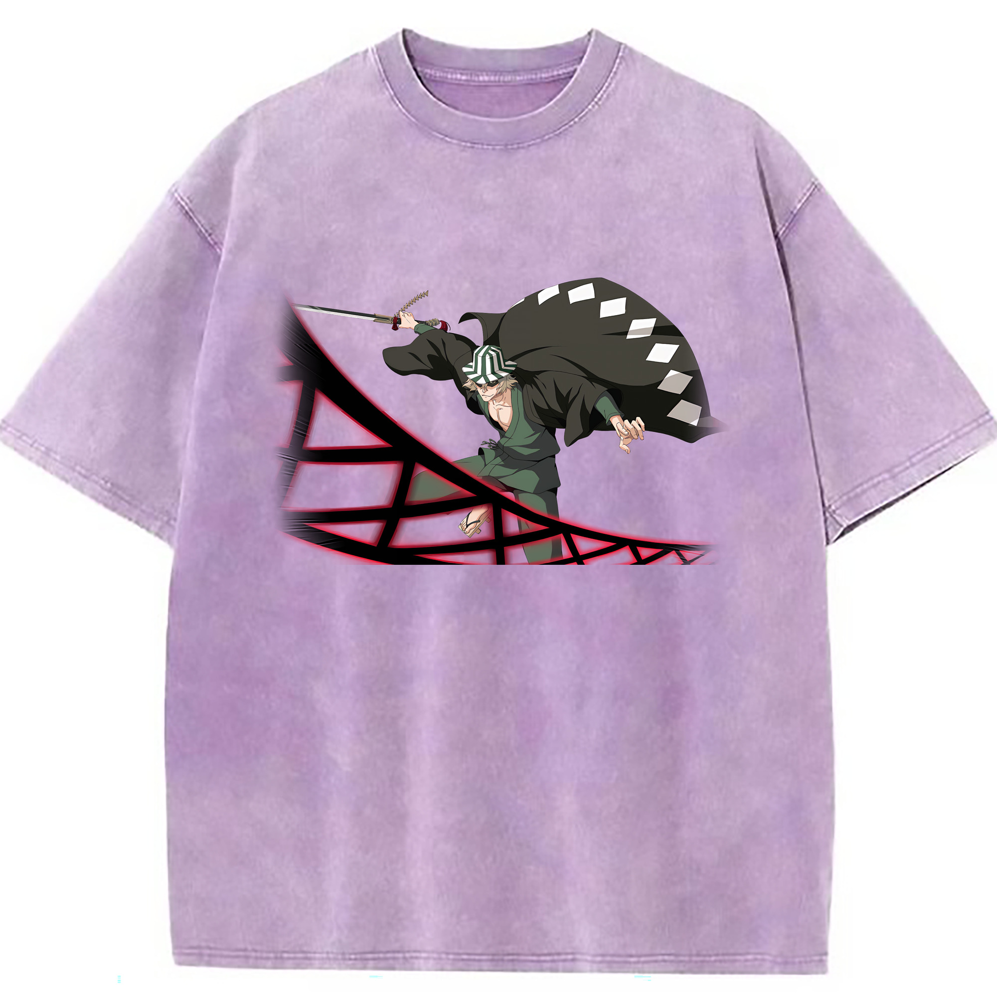 （画像用） "ブリーチ 浦原 喜助（うらはら きすけ） BLEACH Urahara Kisuke " 綿100% ヴィンテージ風 半袖Tシャツ（フロントプリント）