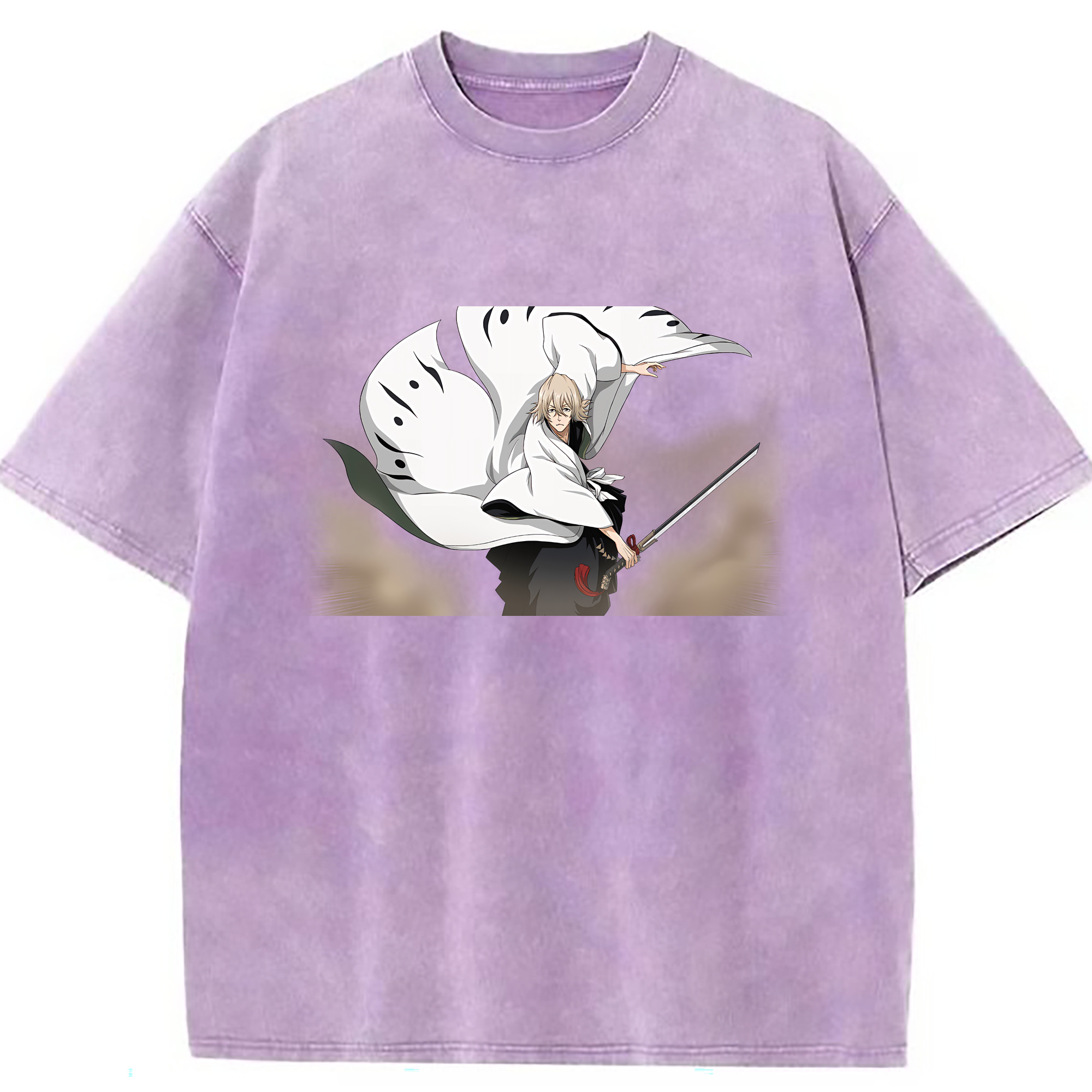 （画像用） "ブリーチ 浦原 喜助（うらはら きすけ） BLEACH Urahara Kisuke " 綿100% ヴィンテージ風 半袖Tシャツ（フロントプリント）