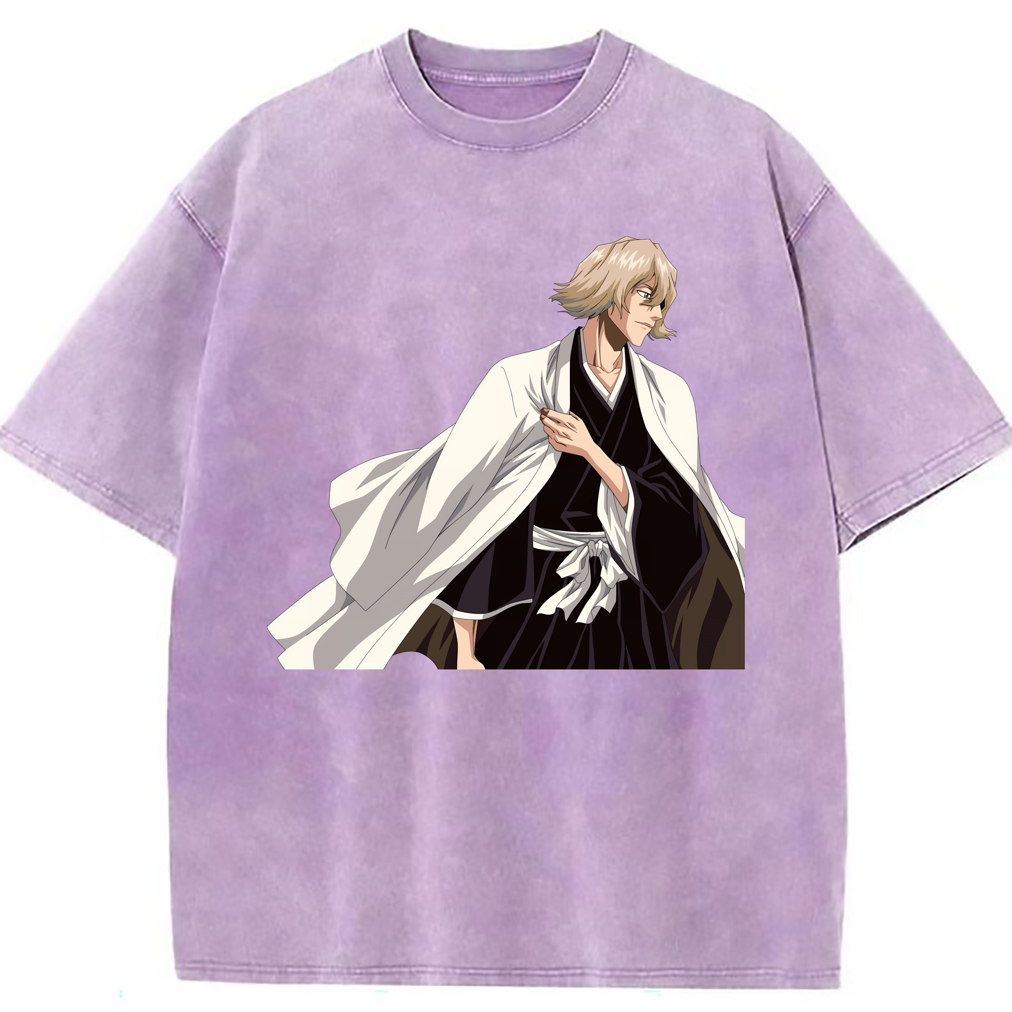 （画像用） "ブリーチ 浦原 喜助（うらはら きすけ） BLEACH Urahara Kisuke " 綿100% ヴィンテージ風 半袖Tシャツ（フロントプリント）