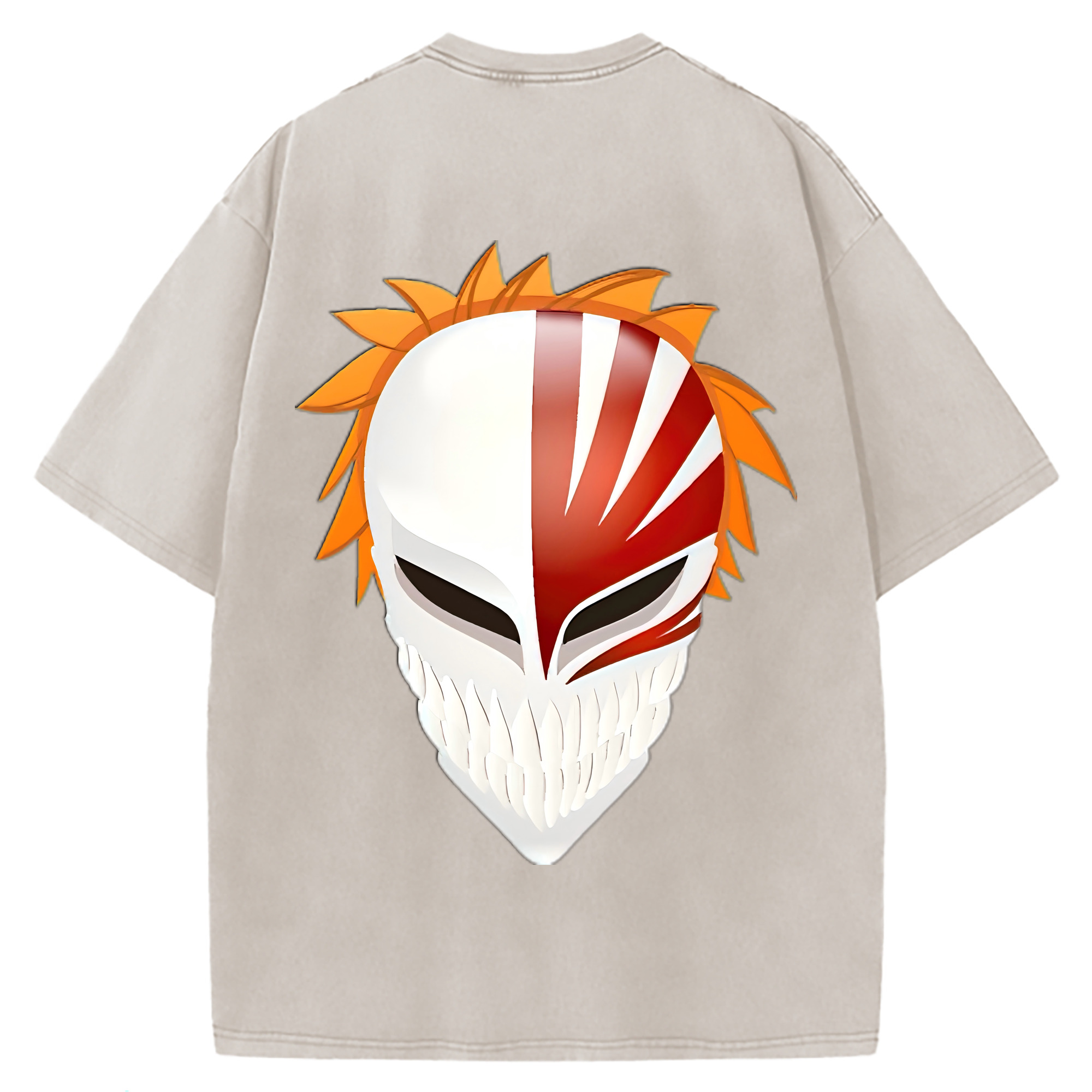 （画像用） ブリーチ 黒崎一護（くろさき いちご）BLEACH Kurosaki Ichigo 綿100% ヴィンテージ風 半袖Tシャツ（背面プリント）