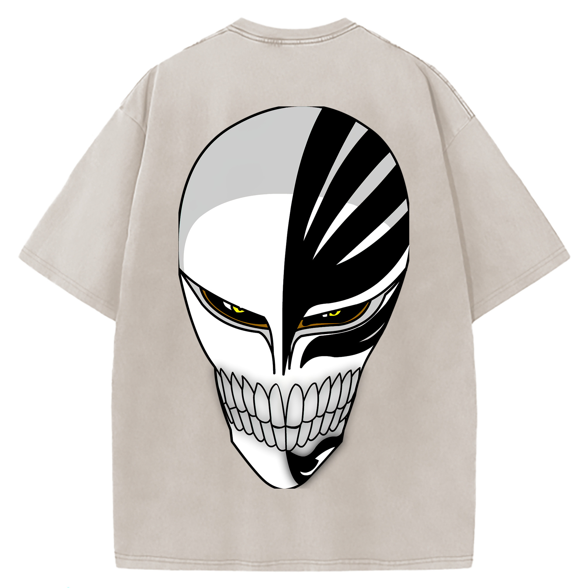 （画像用） ブリーチ 黒崎一護（くろさき いちご）BLEACH Kurosaki Ichigo 綿100% ヴィンテージ風 半袖Tシャツ（背面プリント）