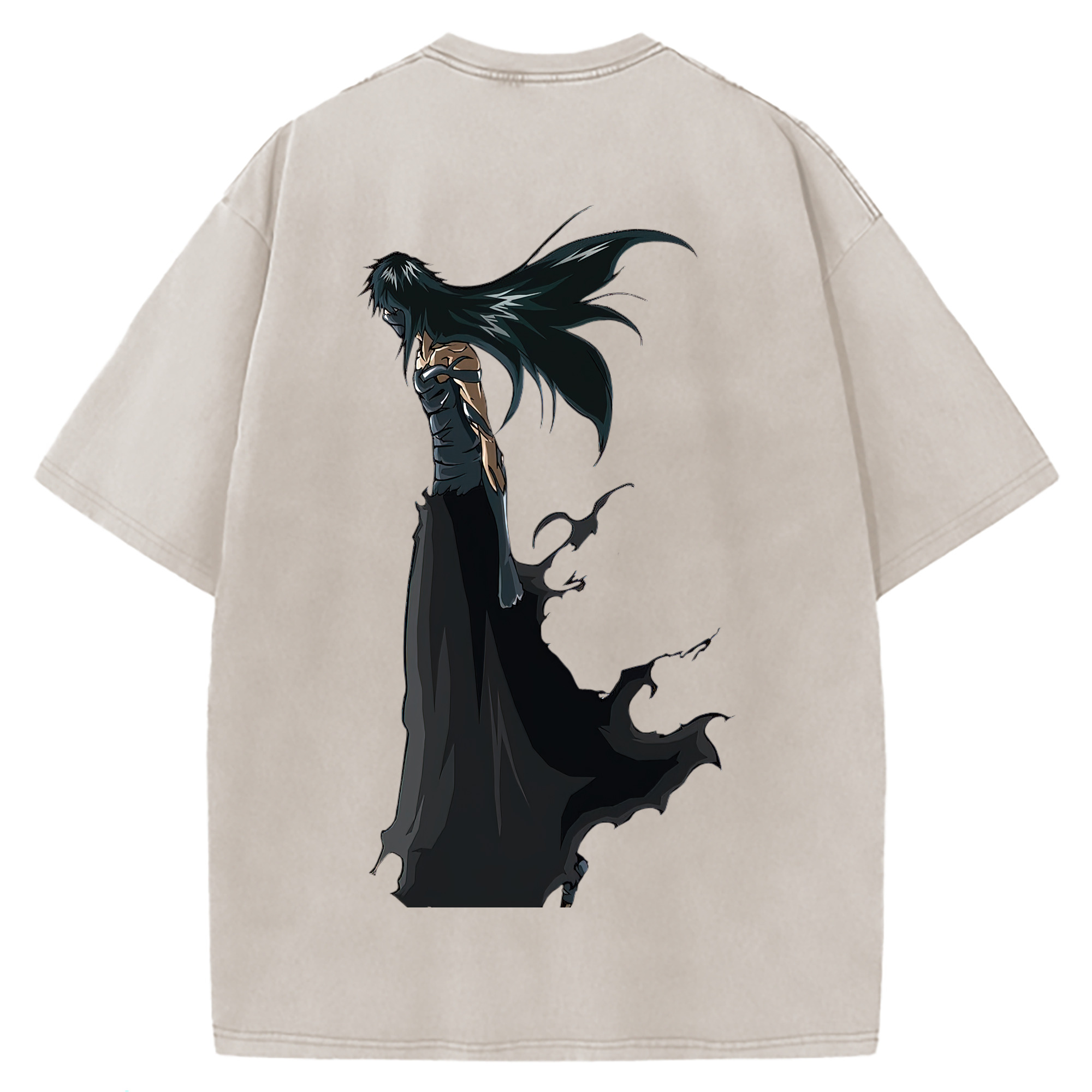 （画像用） ブリーチ 黒崎一護（くろさき いちご）BLEACH Kurosaki Ichigo 綿100% ヴィンテージ風 半袖Tシャツ（背面プリント）