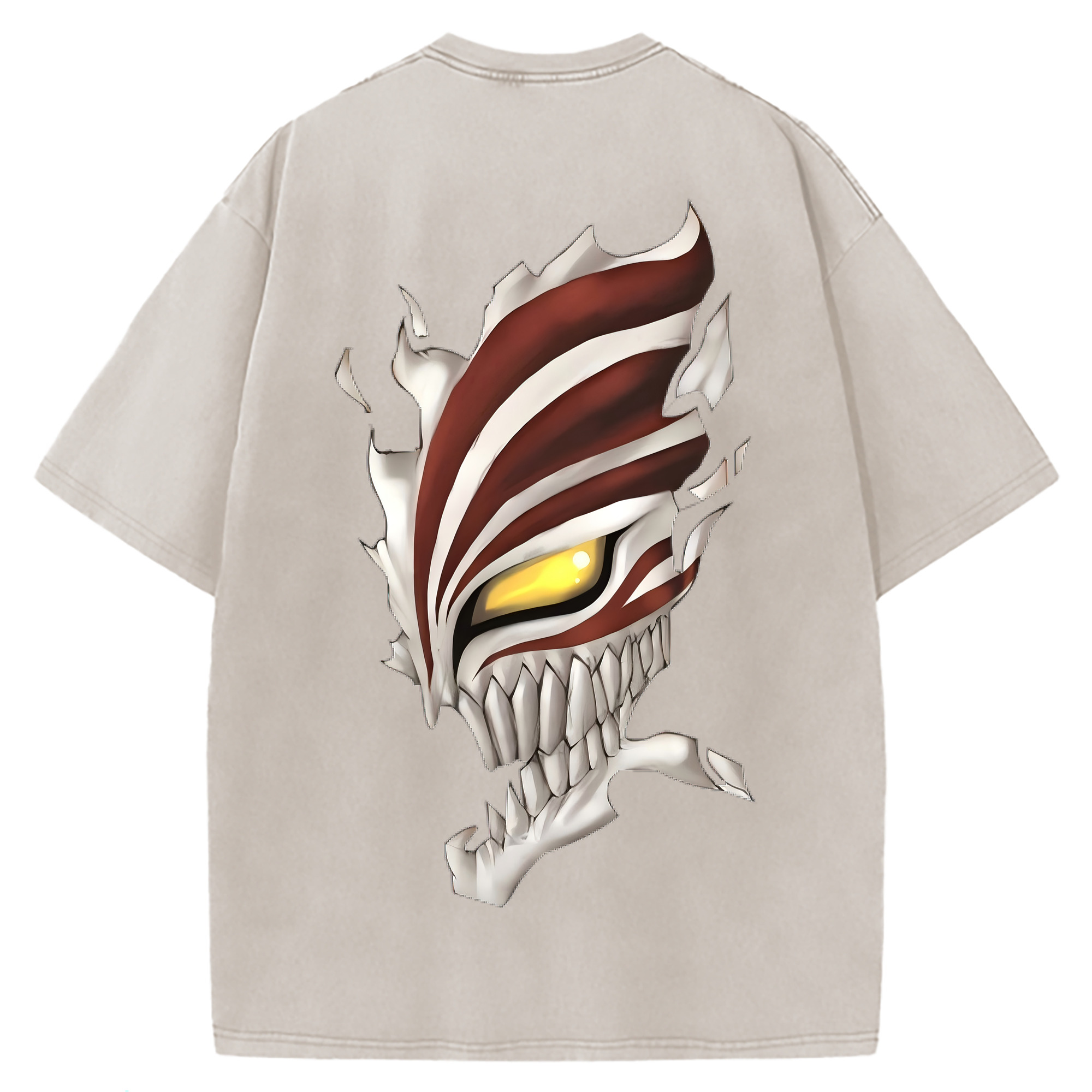 （画像用） ブリーチ 黒崎一護（くろさき いちご）BLEACH Kurosaki Ichigo 綿100% ヴィンテージ風 半袖Tシャツ（背面プリント）
