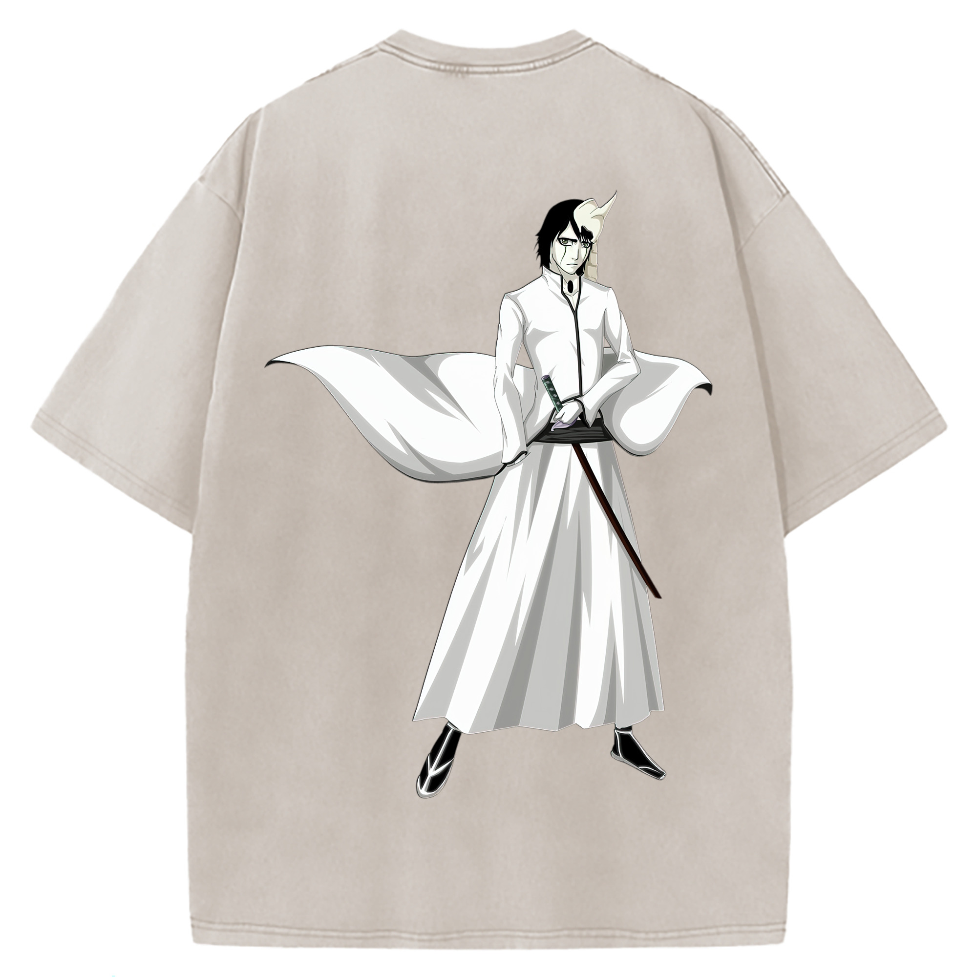 （画像用） ブリーチ ウルキオラ·シファー BLEACH Ulquiorra cifer 綿100% ヴィンテージ風 半袖Tシャツ（背面プリント）