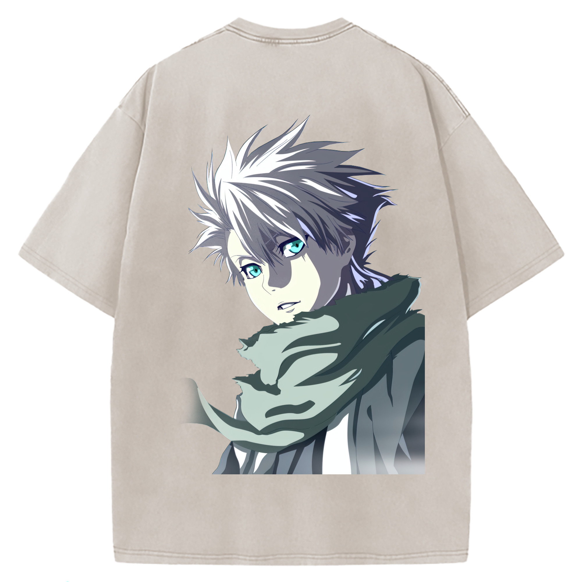 （画像用） ブリーチ 日番谷冬獅郎（ひつがや とうしろう） BLEACH Hitsugaya Toushirou 綿100% ヴィンテージ風 半袖Tシャツ（背面プリント）
