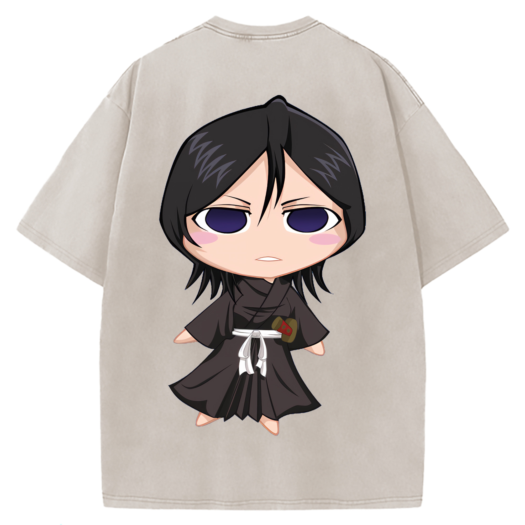 （画像用） ブリーチ 朽木ルキア BLEACH Kuchiki Rukia 綿100% ヴィンテージ風 半袖Tシャツ（背面プリント）