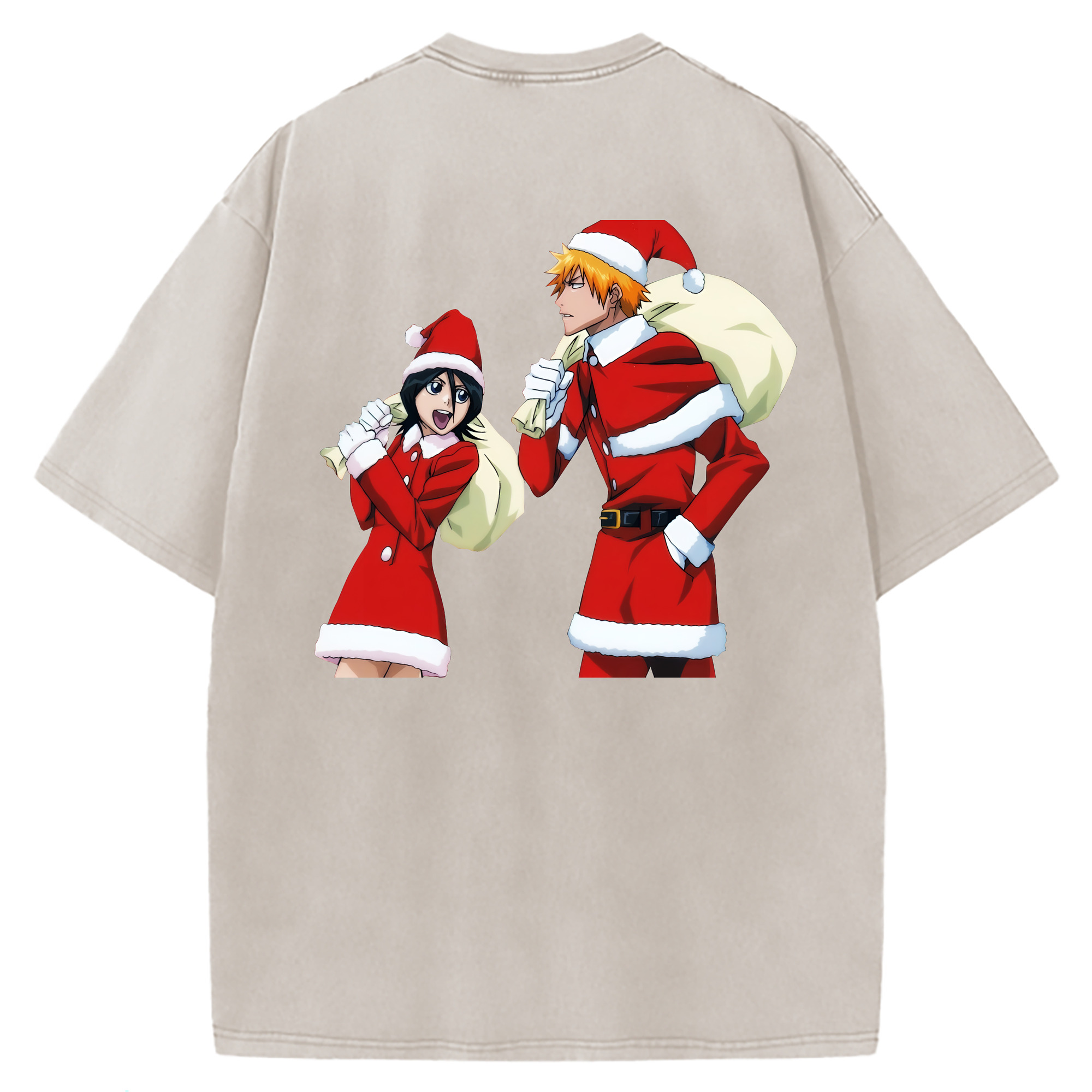 （画像用） ブリーチ 朽木ルキア BLEACH Kuchiki Rukia 綿100% ヴィンテージ風 半袖Tシャツ（背面プリント）