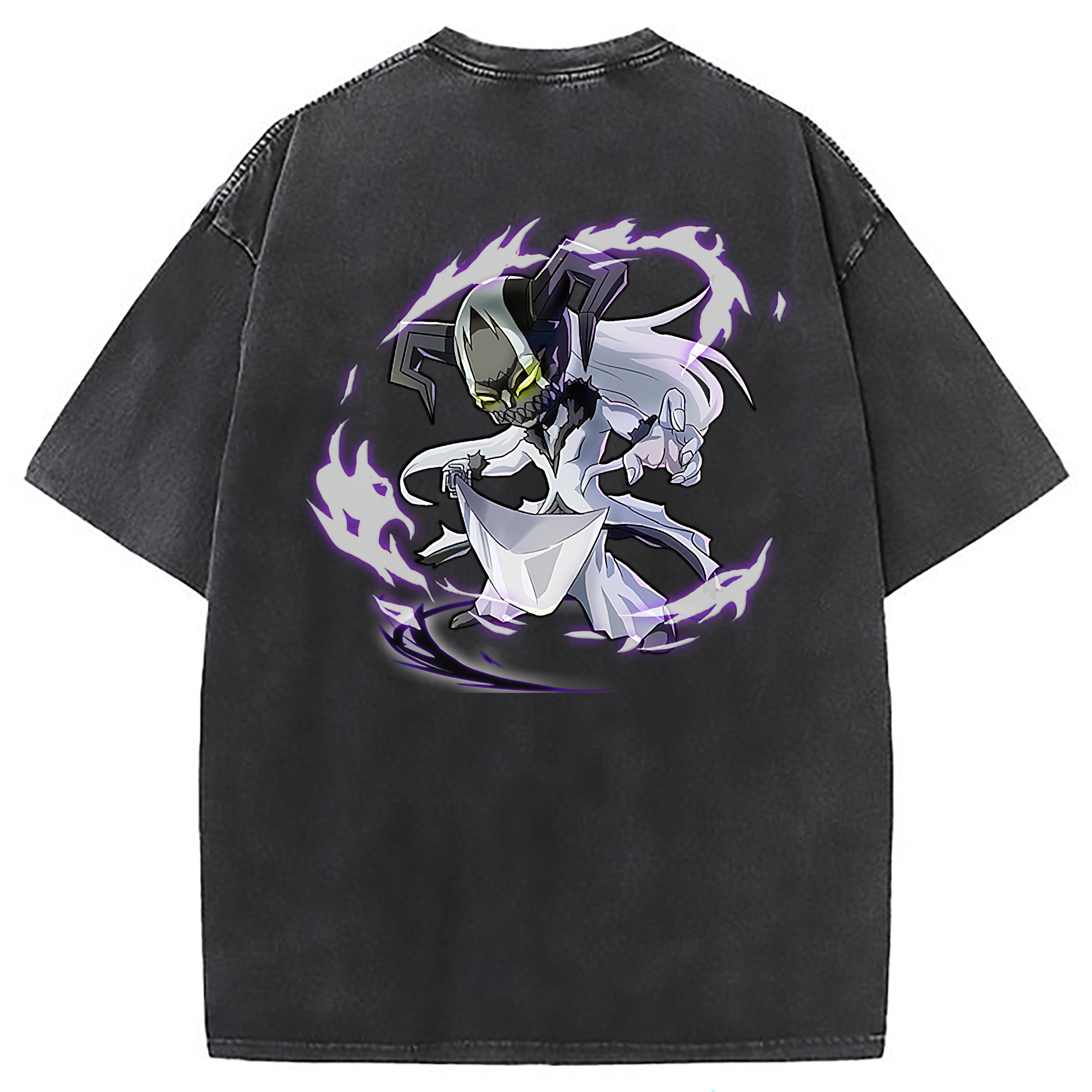 （画像用） ブリーチ 黒崎一護（くろさき いちご）BLEACH Kurosaki Ichigo 綿100% ヴィンテージ風 半袖Tシャツ（背面プリント）