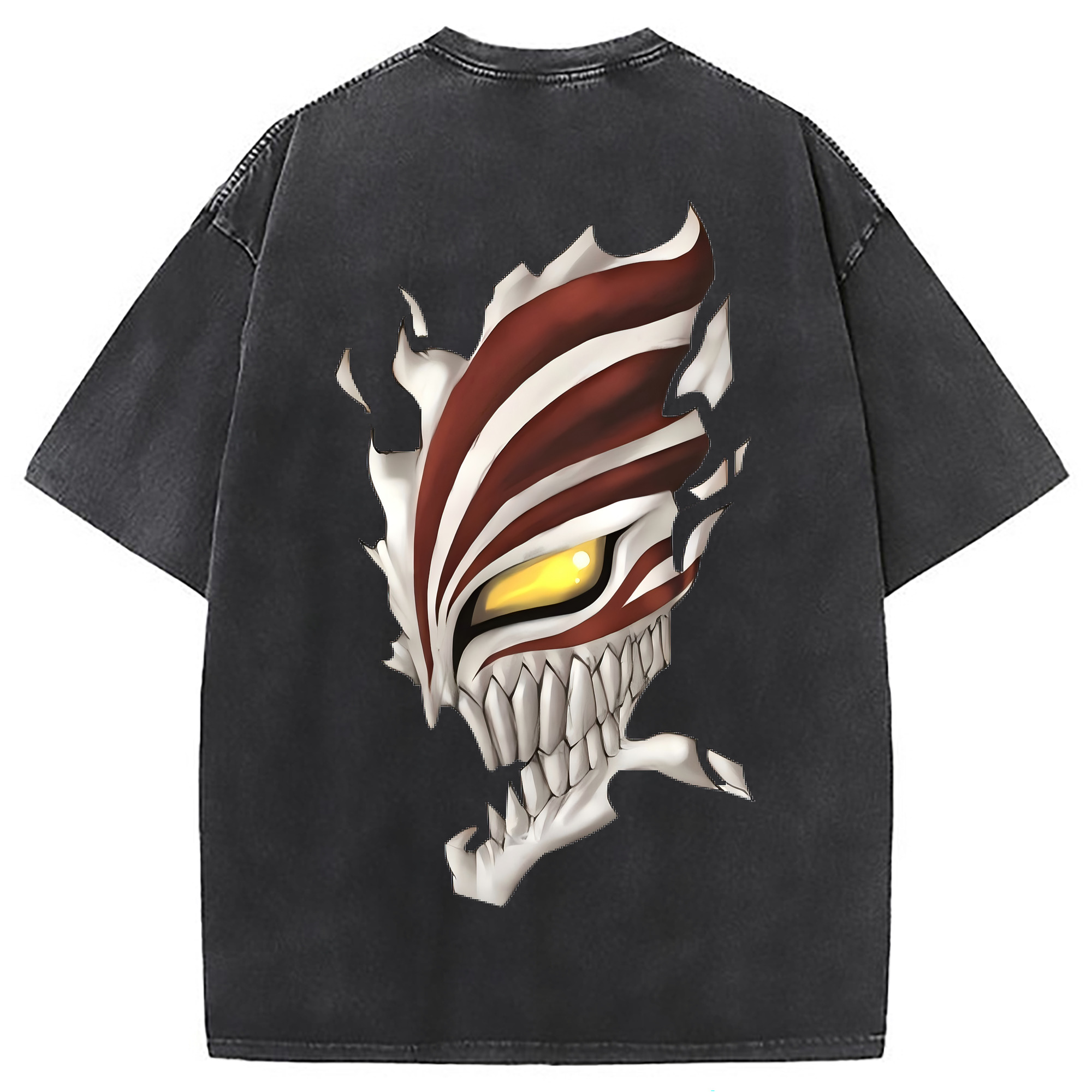（画像用） ブリーチ 黒崎一護（くろさき いちご）BLEACH Kurosaki Ichigo 綿100% ヴィンテージ風 半袖Tシャツ（背面プリント）