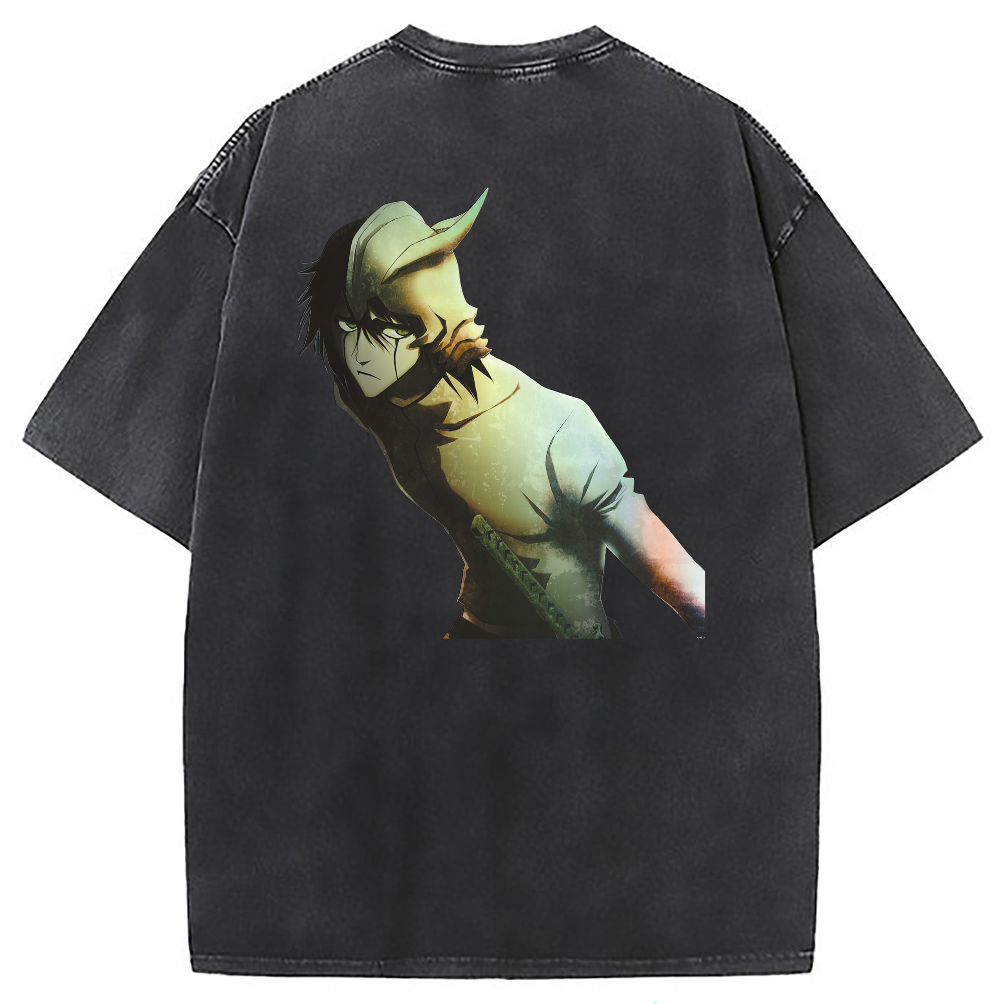 （画像用） ブリーチ ウルキオラ·シファー BLEACH Ulquiorra cifer 綿100% ヴィンテージ風 半袖Tシャツ（背面プリント）