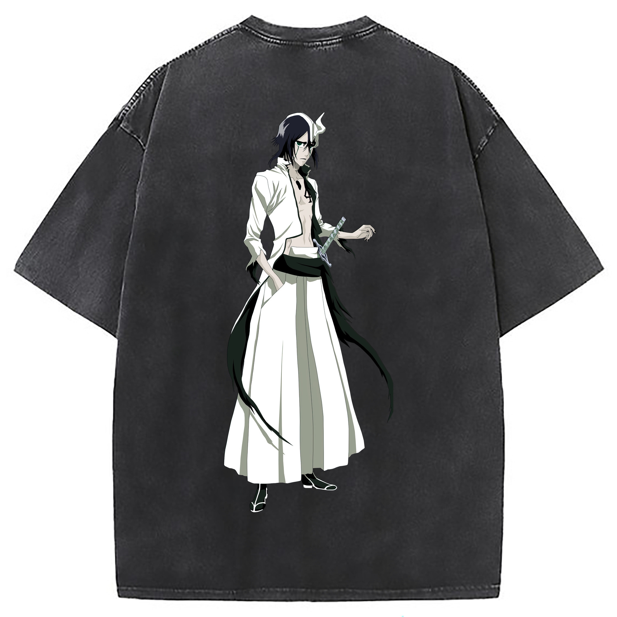 （画像用） ブリーチ ウルキオラ·シファー BLEACH Ulquiorra cifer 綿100% ヴィンテージ風 半袖Tシャツ（背面プリント）