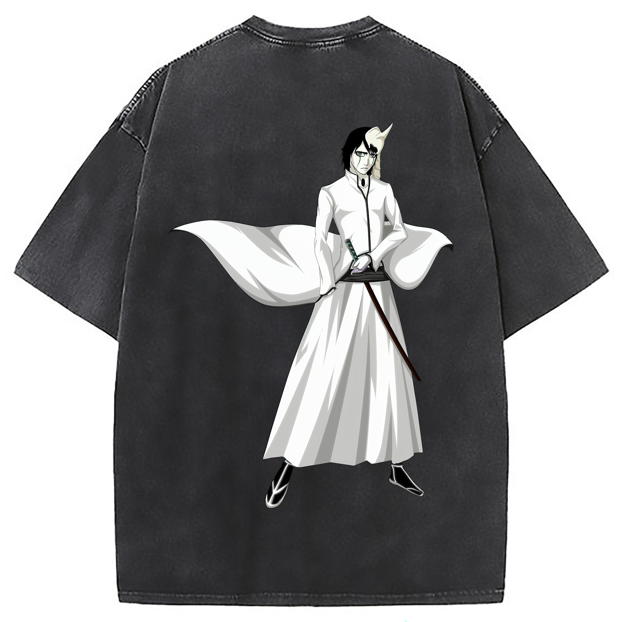 （画像用） ブリーチ ウルキオラ·シファー BLEACH Ulquiorra cifer 綿100% ヴィンテージ風 半袖Tシャツ（背面プリント）