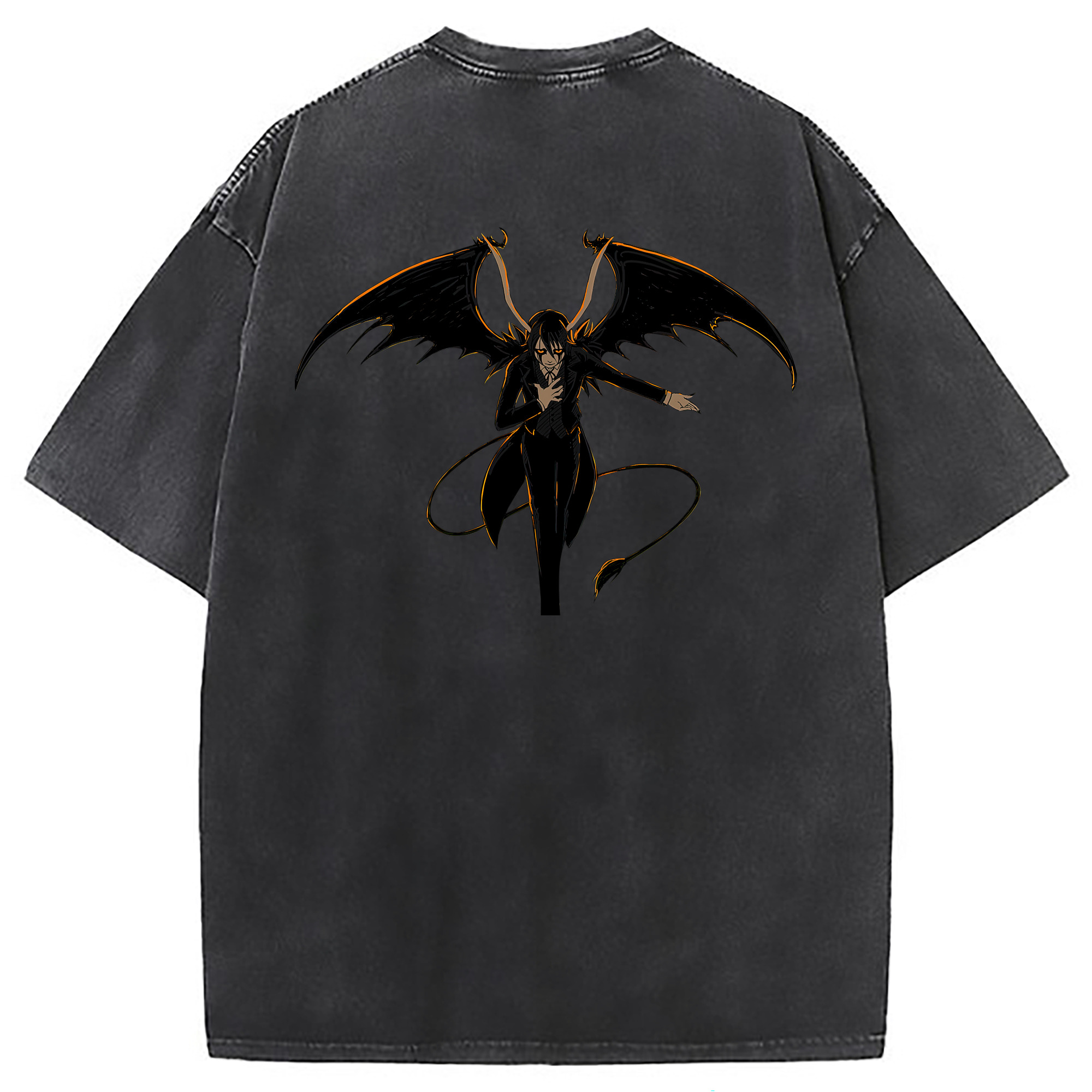 （画像用） ブリーチ ウルキオラ·シファー BLEACH Ulquiorra cifer 綿100% ヴィンテージ風 半袖Tシャツ（背面プリント）