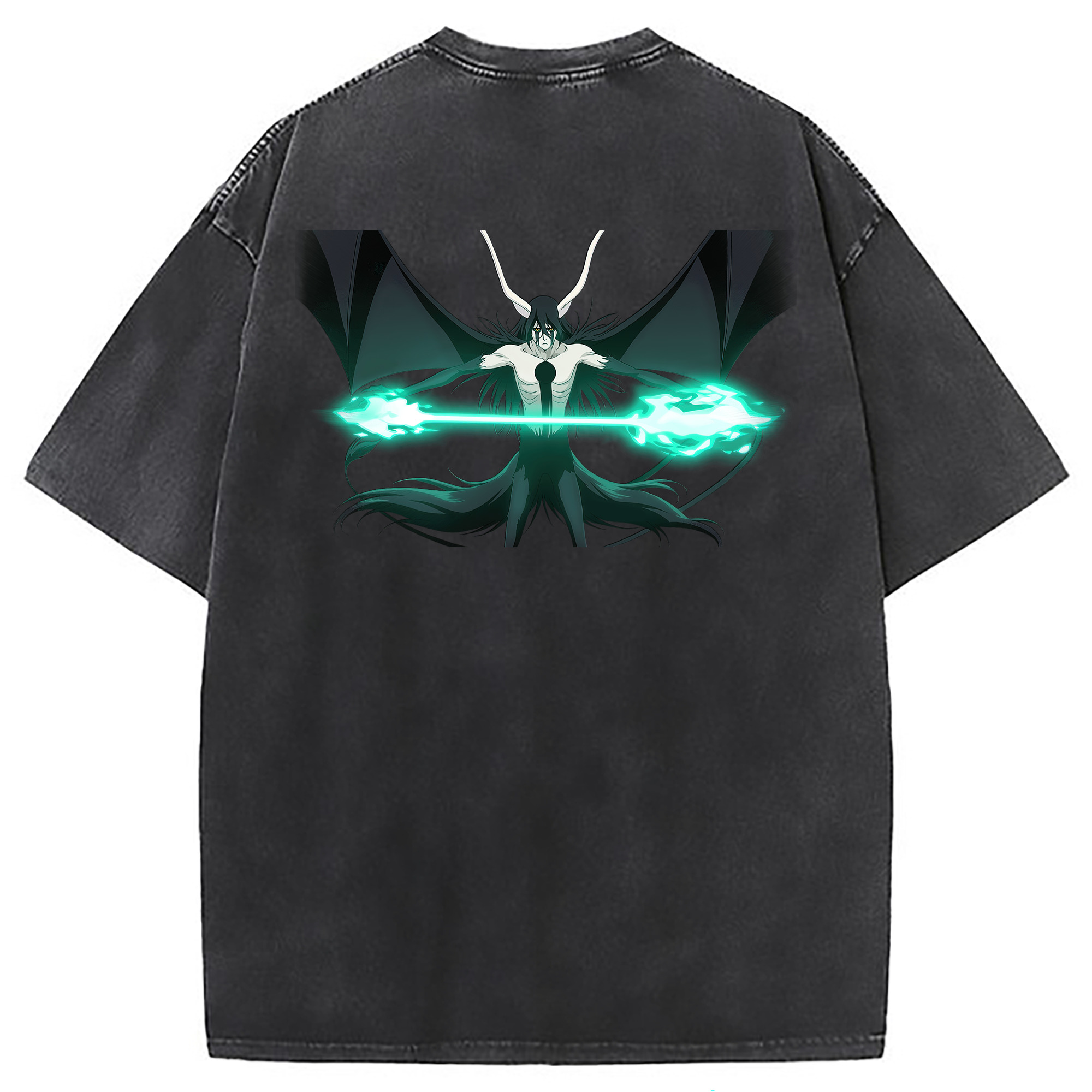 （画像用） ブリーチ ウルキオラ·シファー BLEACH Ulquiorra cifer 綿100% ヴィンテージ風 半袖Tシャツ（背面プリント）