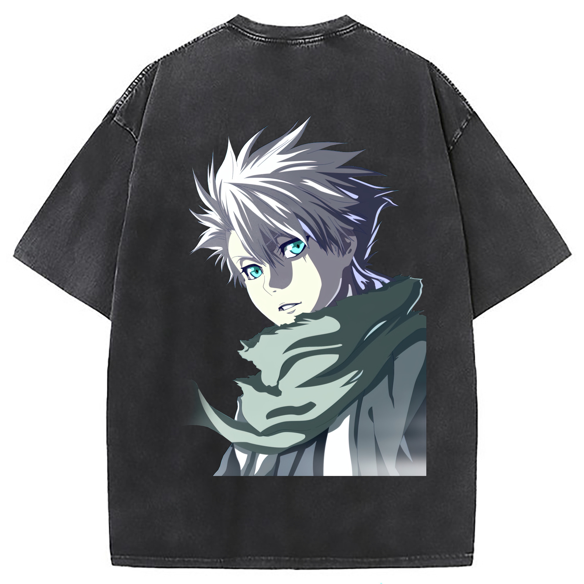 （画像用） ブリーチ 日番谷冬獅郎（ひつがや とうしろう） BLEACH Hitsugaya Toushirou 綿100% ヴィンテージ風 半袖Tシャツ（背面プリント）