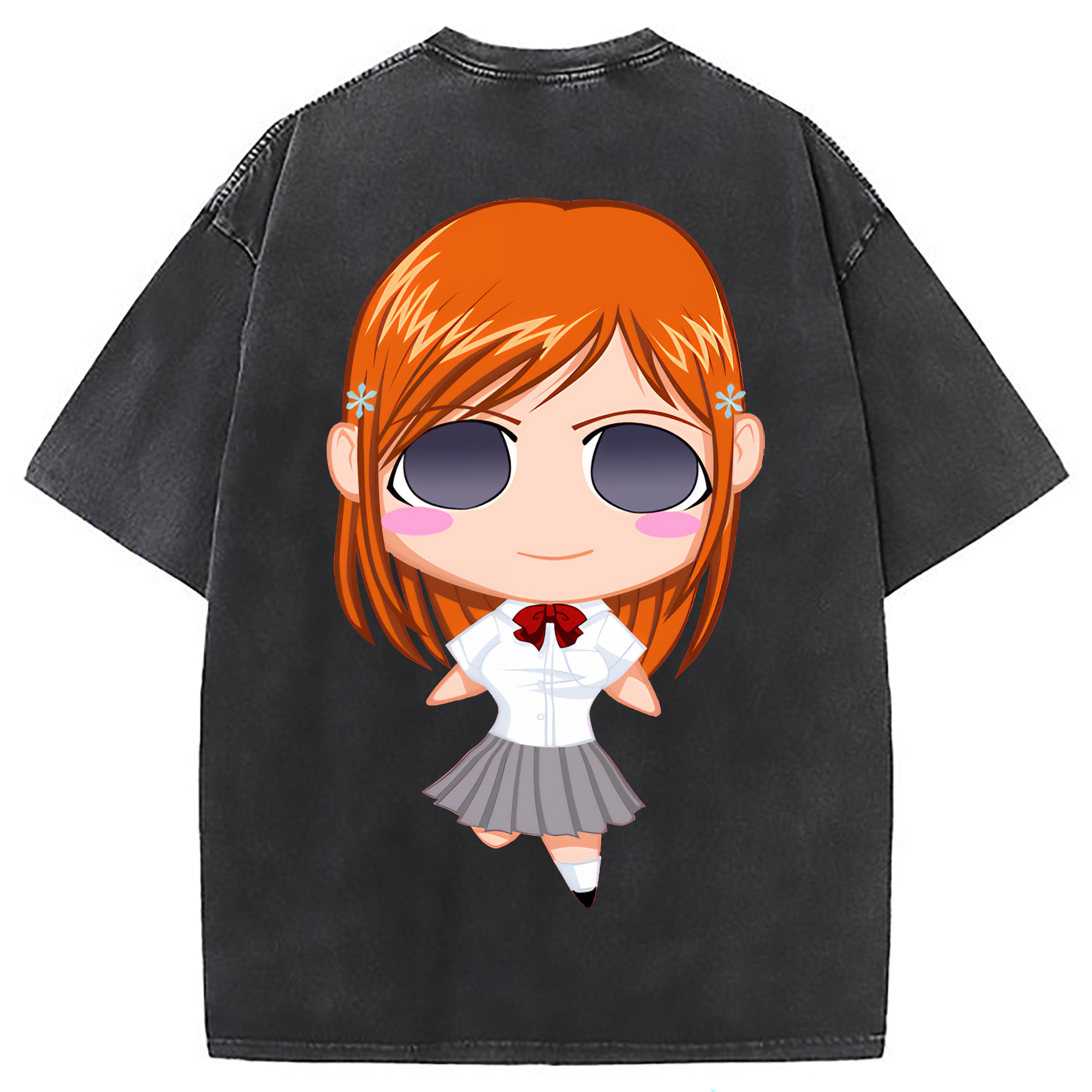 （画像用） ブリーチ 井上織姫（いのうえおりひめ） BLEACH Inoue Orihime 綿100% ヴィンテージ風 半袖Tシャツ（背面プリント）