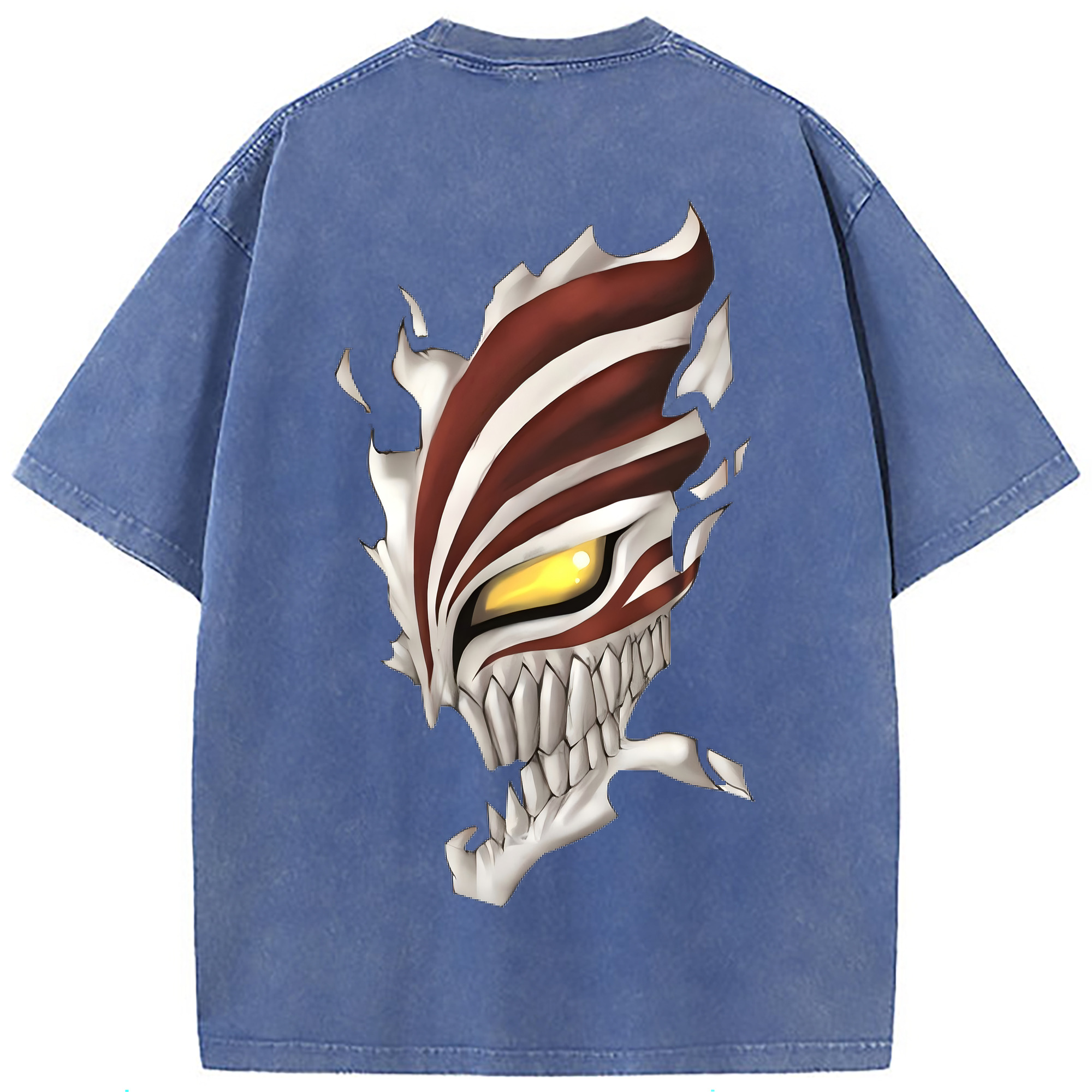 （画像用） ブリーチ 黒崎一護（くろさき いちご）BLEACH Kurosaki Ichigo 綿100% ヴィンテージ風 半袖Tシャツ（背面プリント）