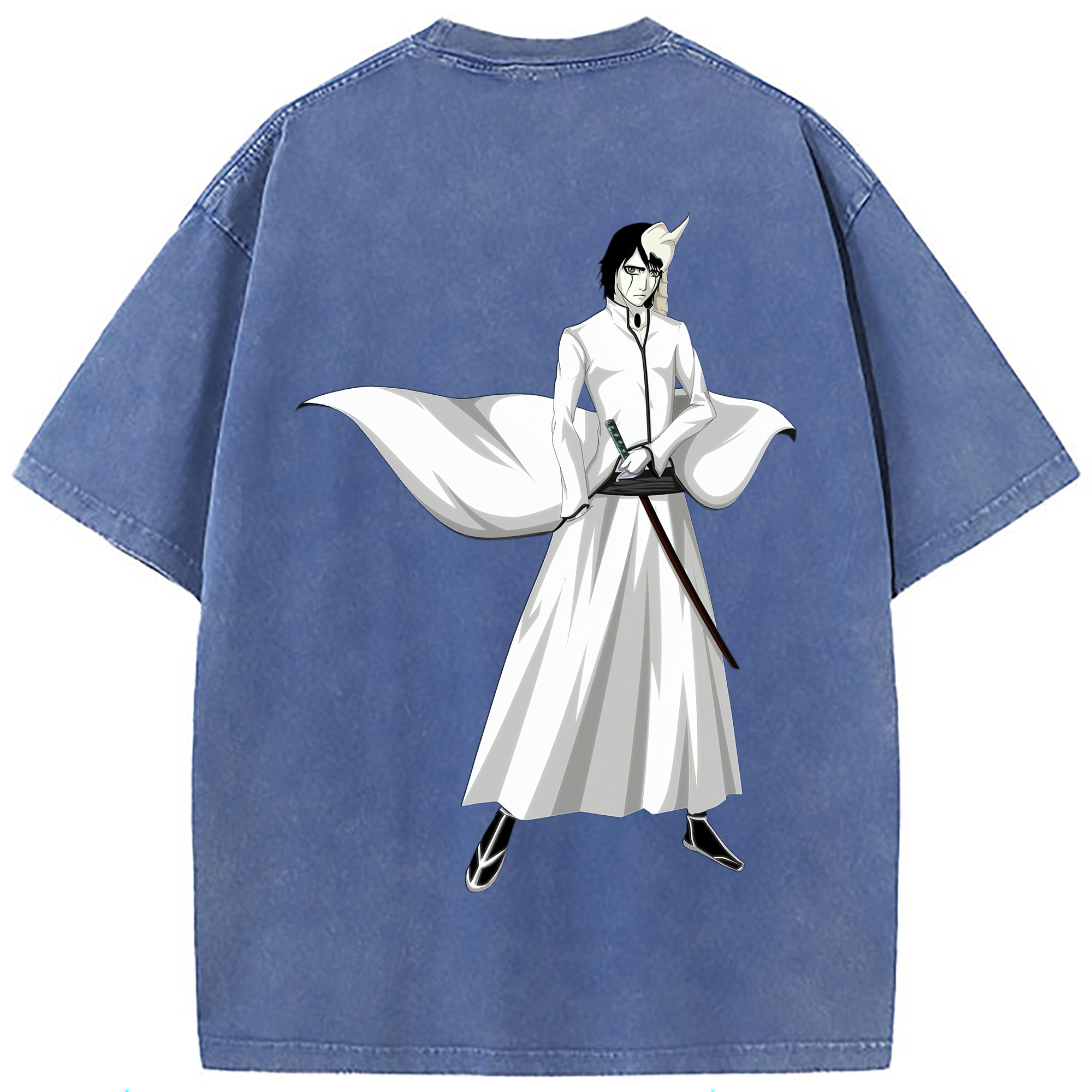 （画像用） ブリーチ ウルキオラ·シファー BLEACH Ulquiorra cifer 綿100% ヴィンテージ風 半袖Tシャツ（背面プリント）