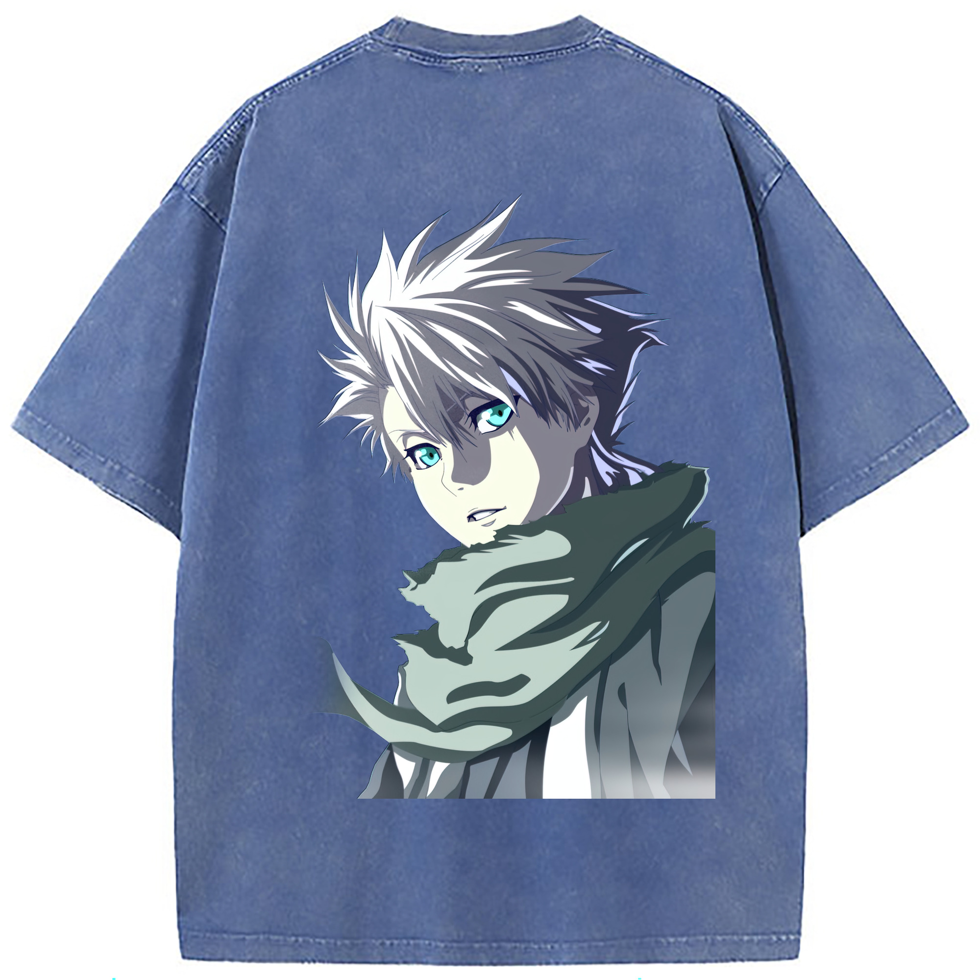 （画像用） ブリーチ 日番谷冬獅郎（ひつがや とうしろう） BLEACH Hitsugaya Toushirou 綿100% ヴィンテージ風 半袖Tシャツ（背面プリント）