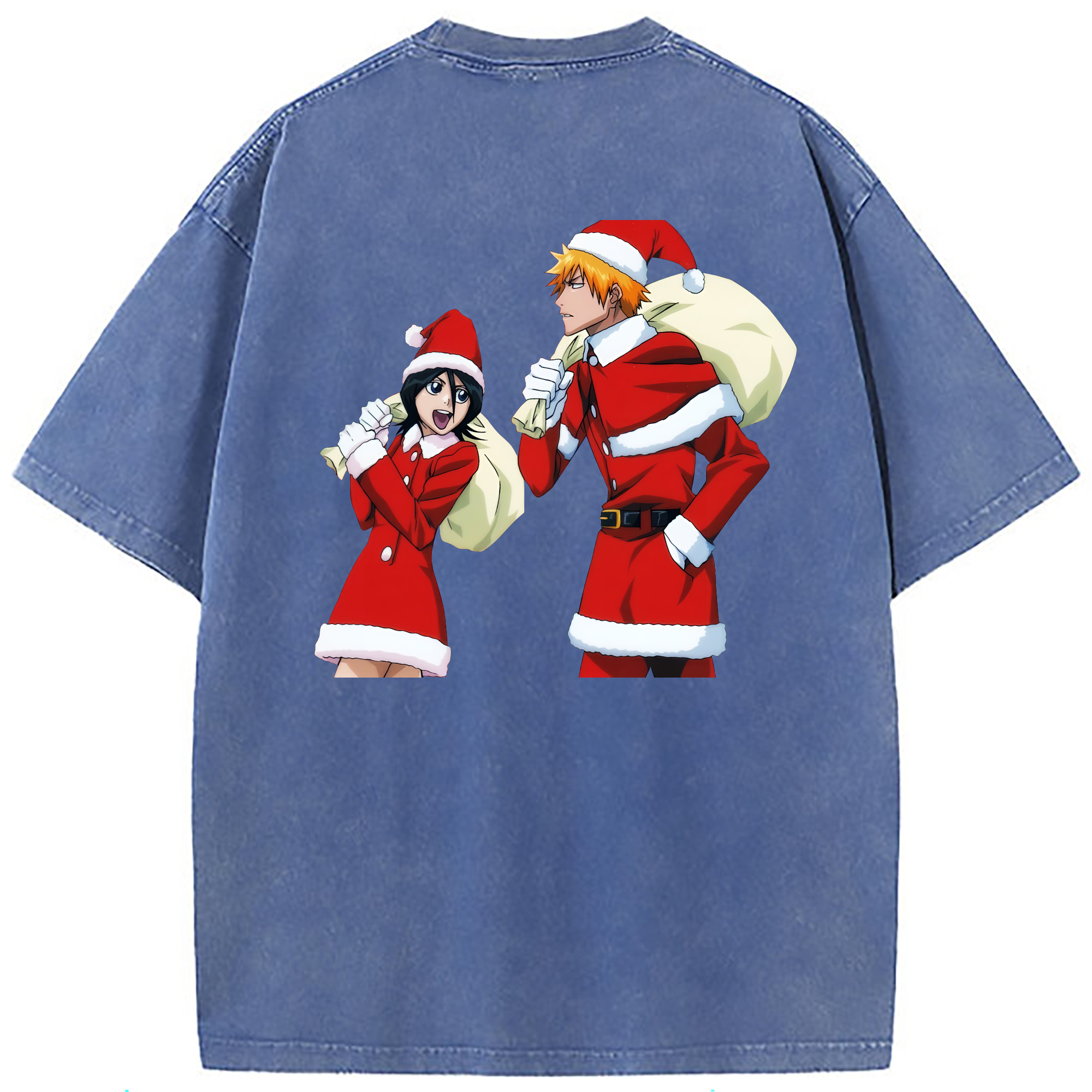 （画像用） ブリーチ 朽木ルキア BLEACH Kuchiki Rukia 綿100% ヴィンテージ風 半袖Tシャツ（背面プリント）
