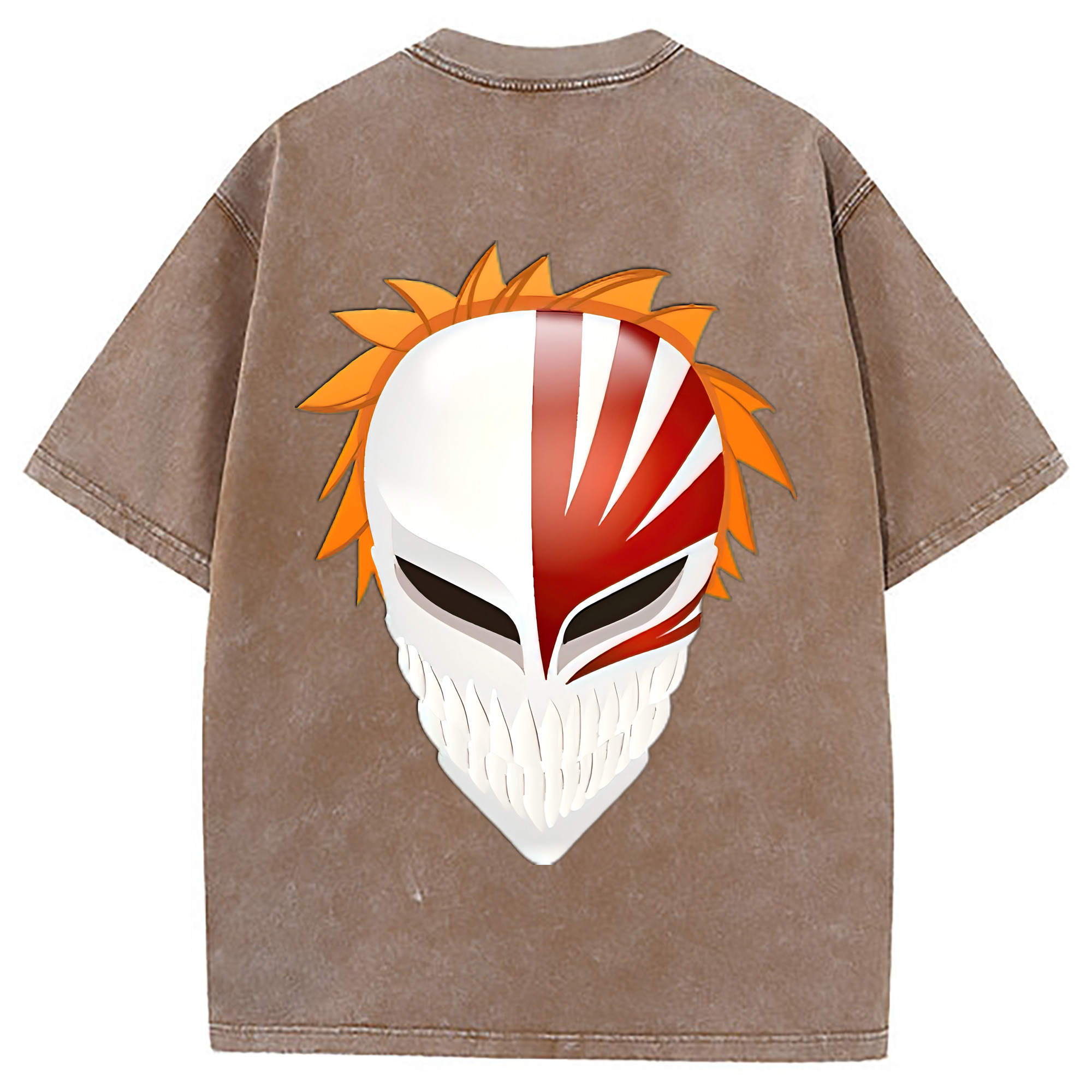 （画像用） ブリーチ 黒崎一護（くろさき いちご）BLEACH Kurosaki Ichigo 綿100% ヴィンテージ風 半袖Tシャツ（背面プリント）