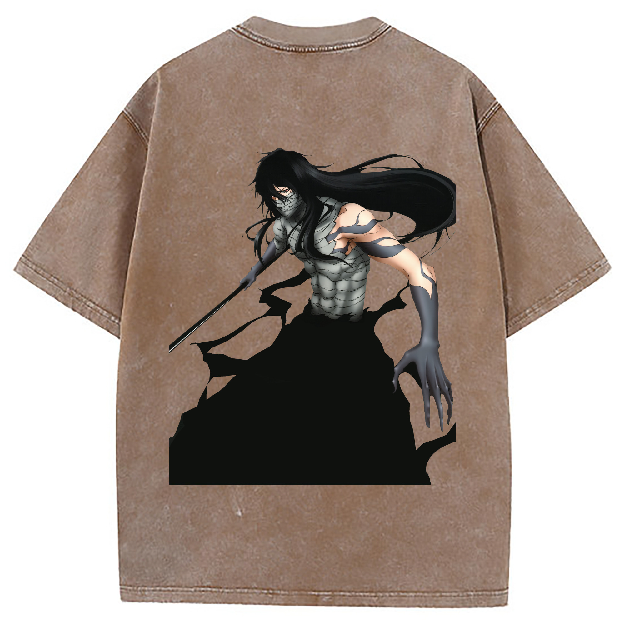 （画像用） ブリーチ 黒崎一護（くろさき いちご）BLEACH Kurosaki Ichigo 綿100% ヴィンテージ風 半袖Tシャツ（背面プリント）