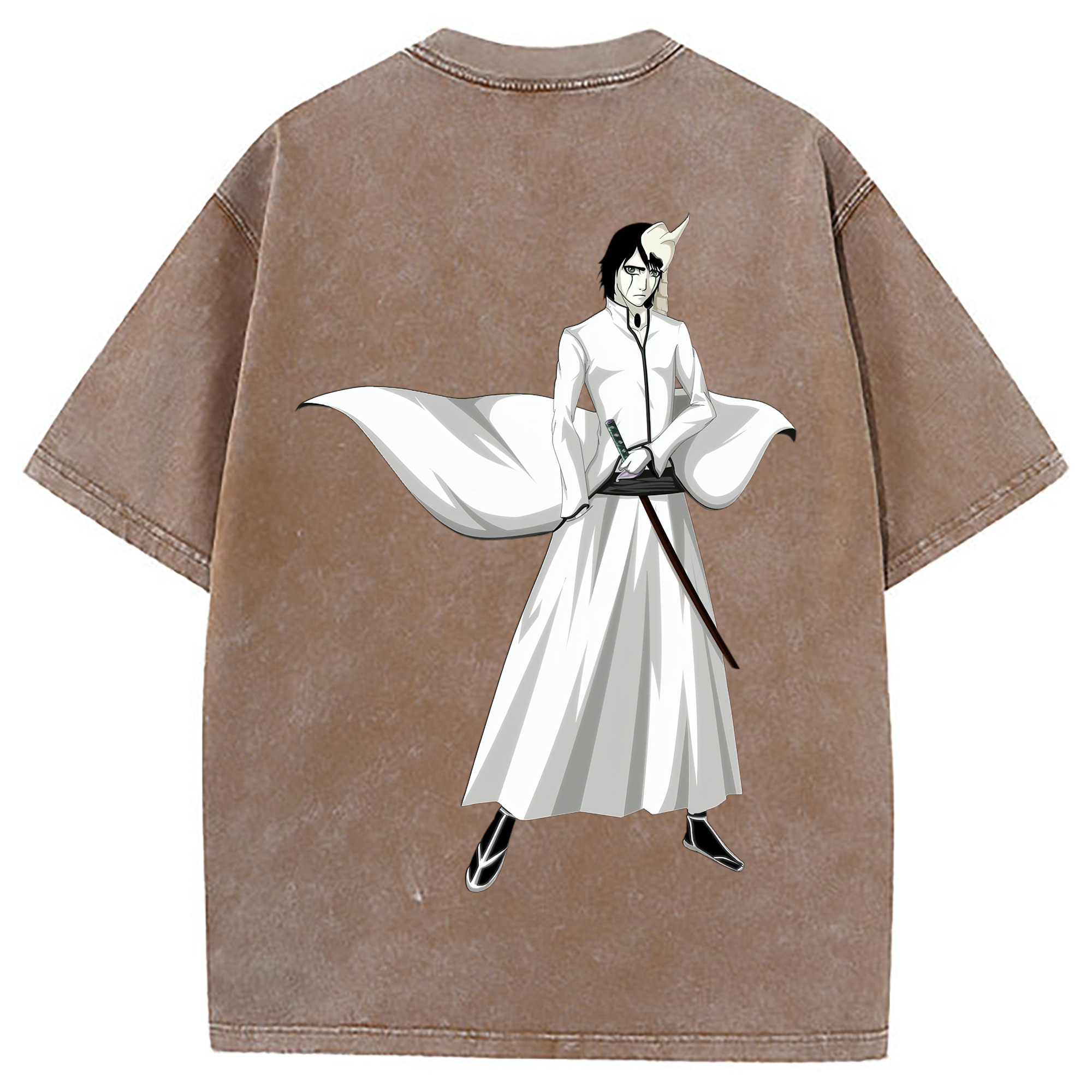 （画像用） ブリーチ ウルキオラ·シファー BLEACH Ulquiorra cifer 綿100% ヴィンテージ風 半袖Tシャツ（背面プリント）