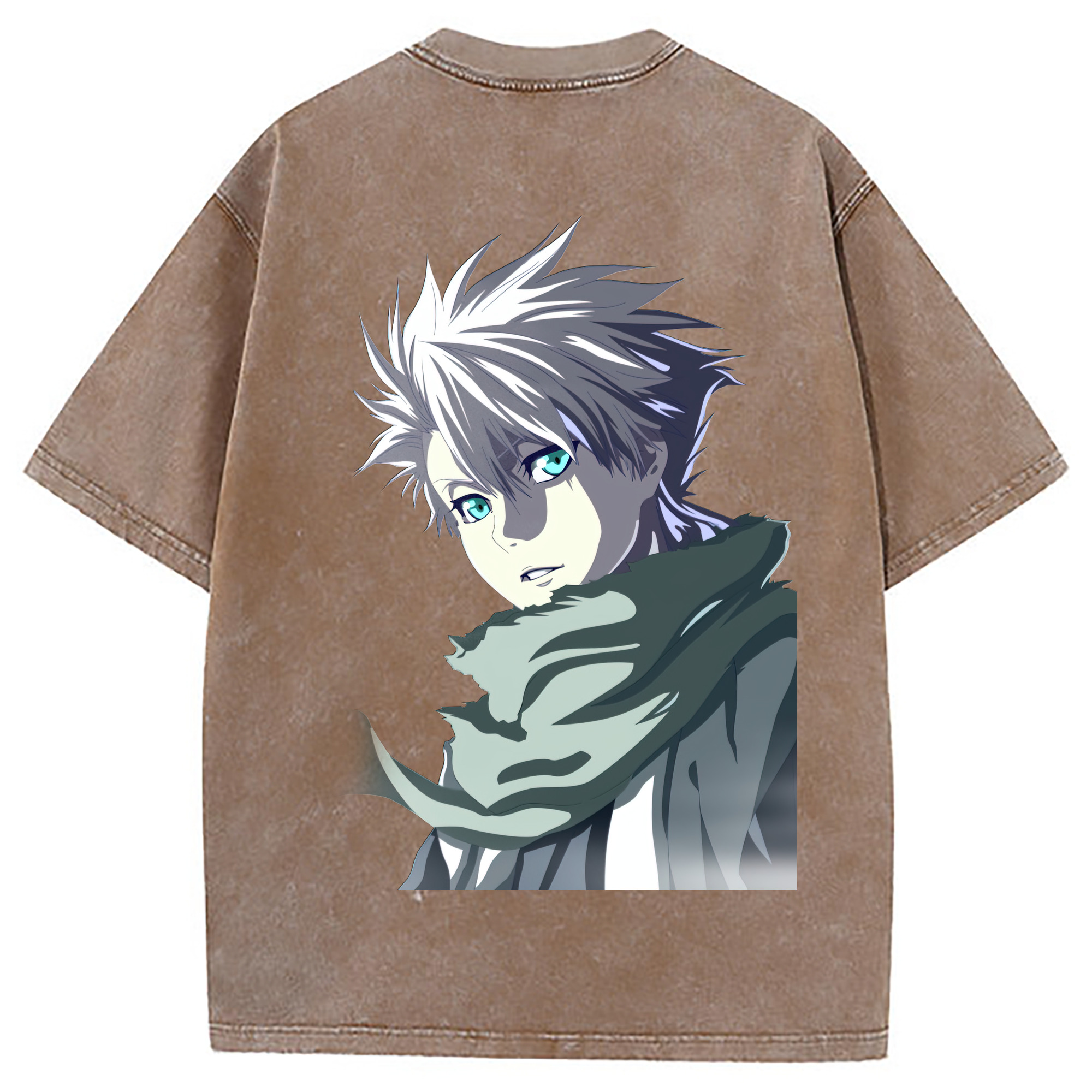 （画像用） ブリーチ 日番谷冬獅郎（ひつがや とうしろう） BLEACH Hitsugaya Toushirou 綿100% ヴィンテージ風 半袖Tシャツ（背面プリント）