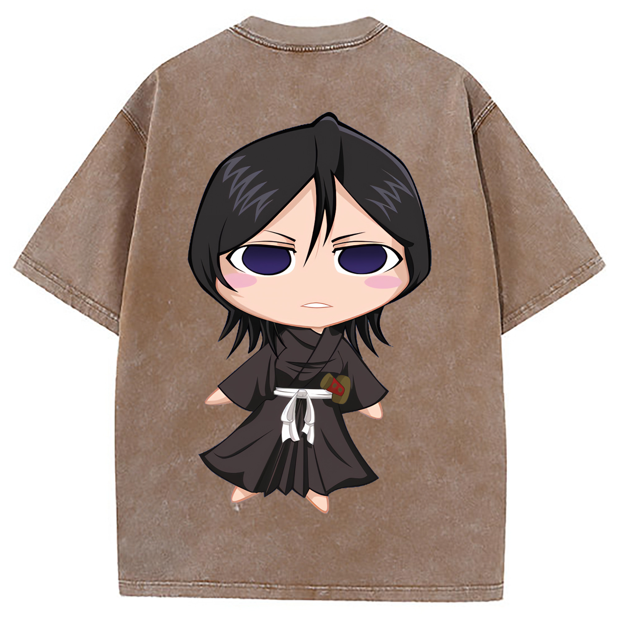 （画像用） ブリーチ 朽木ルキア BLEACH Kuchiki Rukia 綿100% ヴィンテージ風 半袖Tシャツ（背面プリント）