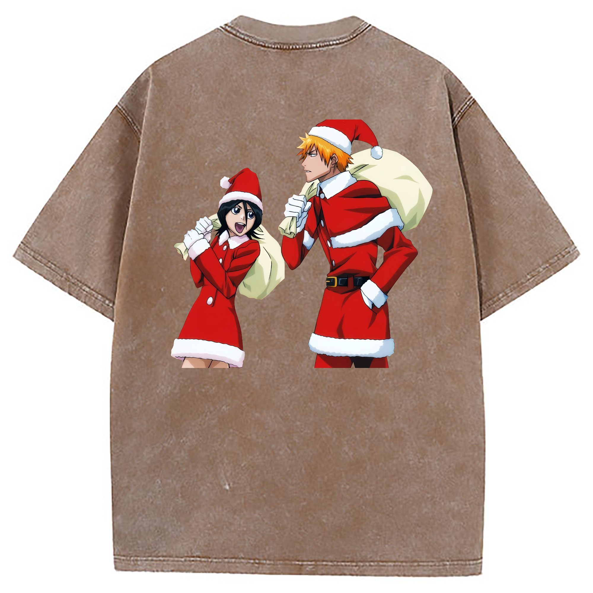 （画像用） ブリーチ 朽木ルキア BLEACH Kuchiki Rukia 綿100% ヴィンテージ風 半袖Tシャツ（背面プリント）