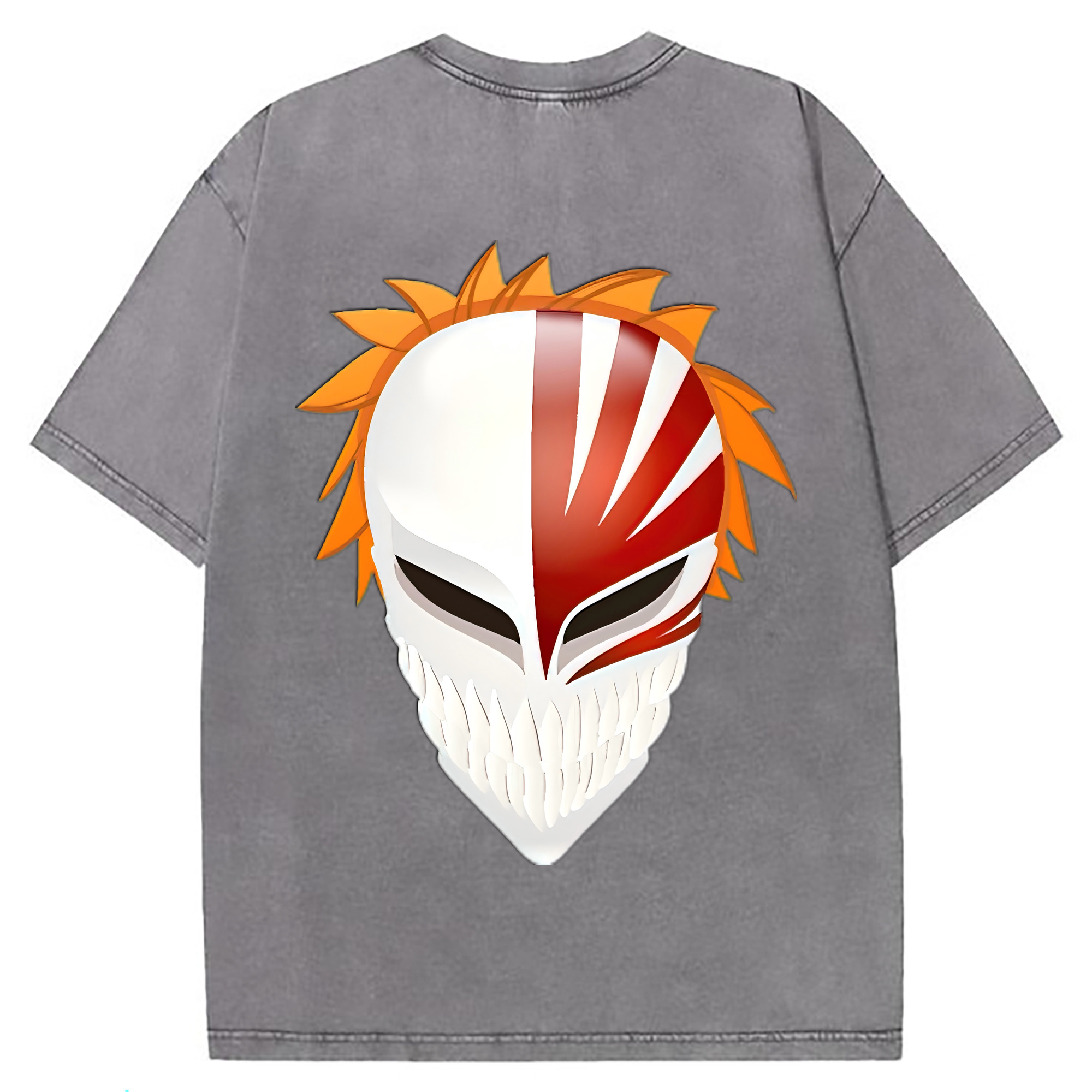 （画像用） ブリーチ 黒崎一護（くろさき いちご）BLEACH Kurosaki Ichigo 綿100% ヴィンテージ風 半袖Tシャツ（背面プリント）