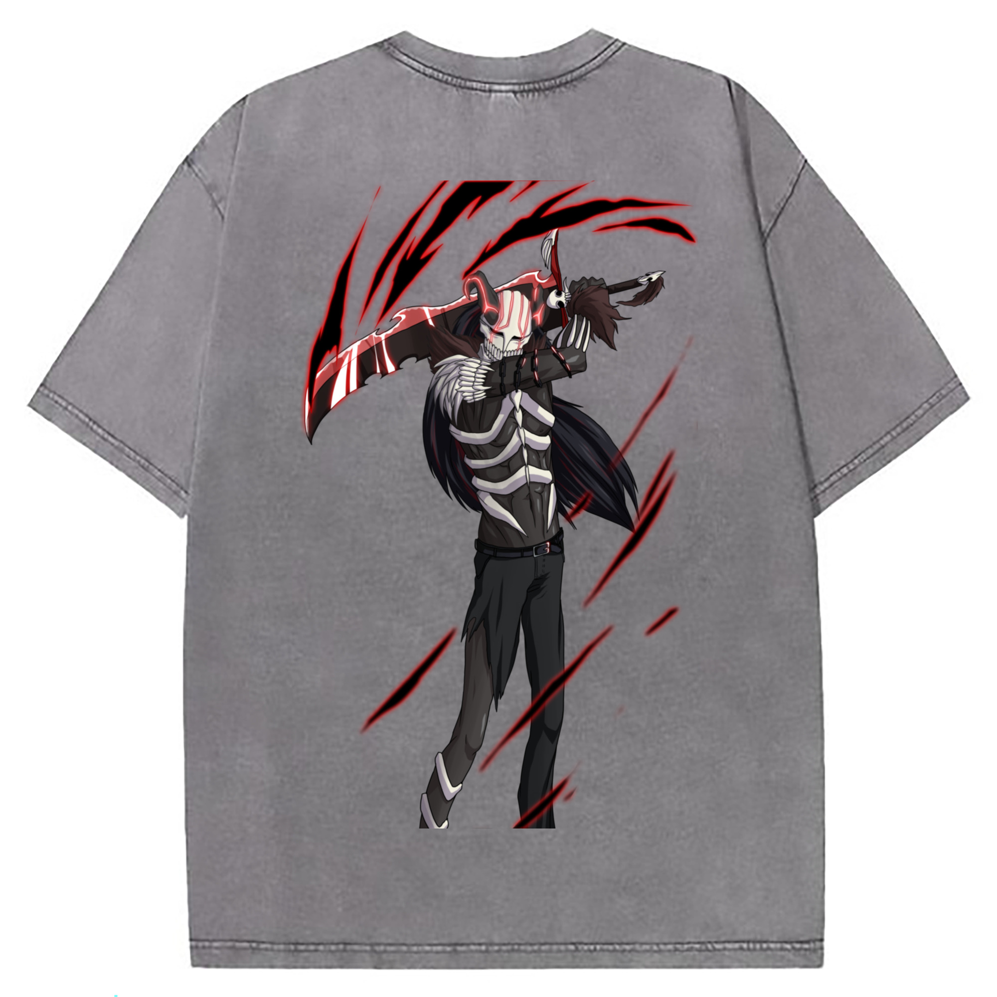 （画像用） ブリーチ 黒崎一護（くろさき いちご）BLEACH Kurosaki Ichigo 綿100% ヴィンテージ風 半袖Tシャツ（背面プリント）