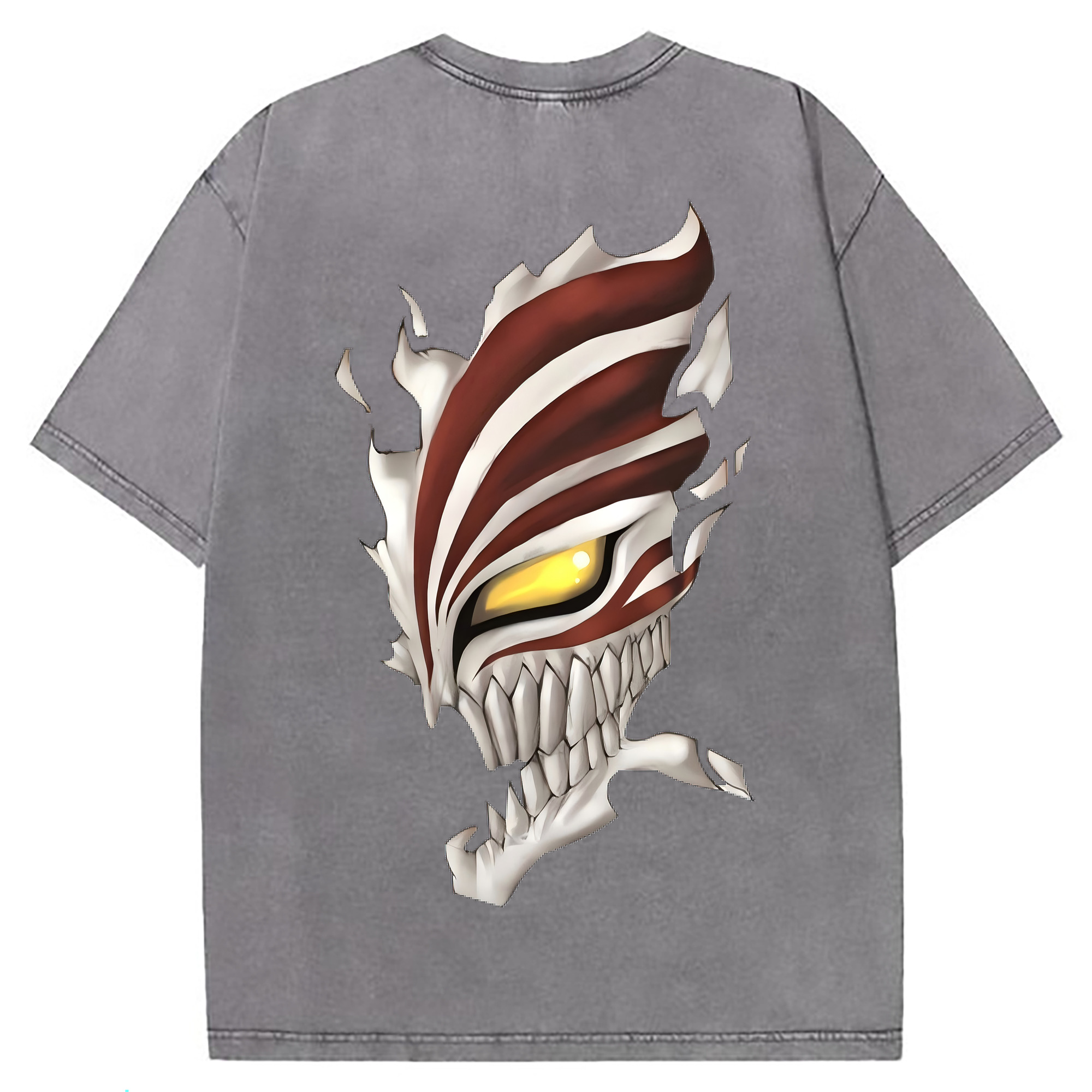 （画像用） ブリーチ 黒崎一護（くろさき いちご）BLEACH Kurosaki Ichigo 綿100% ヴィンテージ風 半袖Tシャツ（背面プリント）