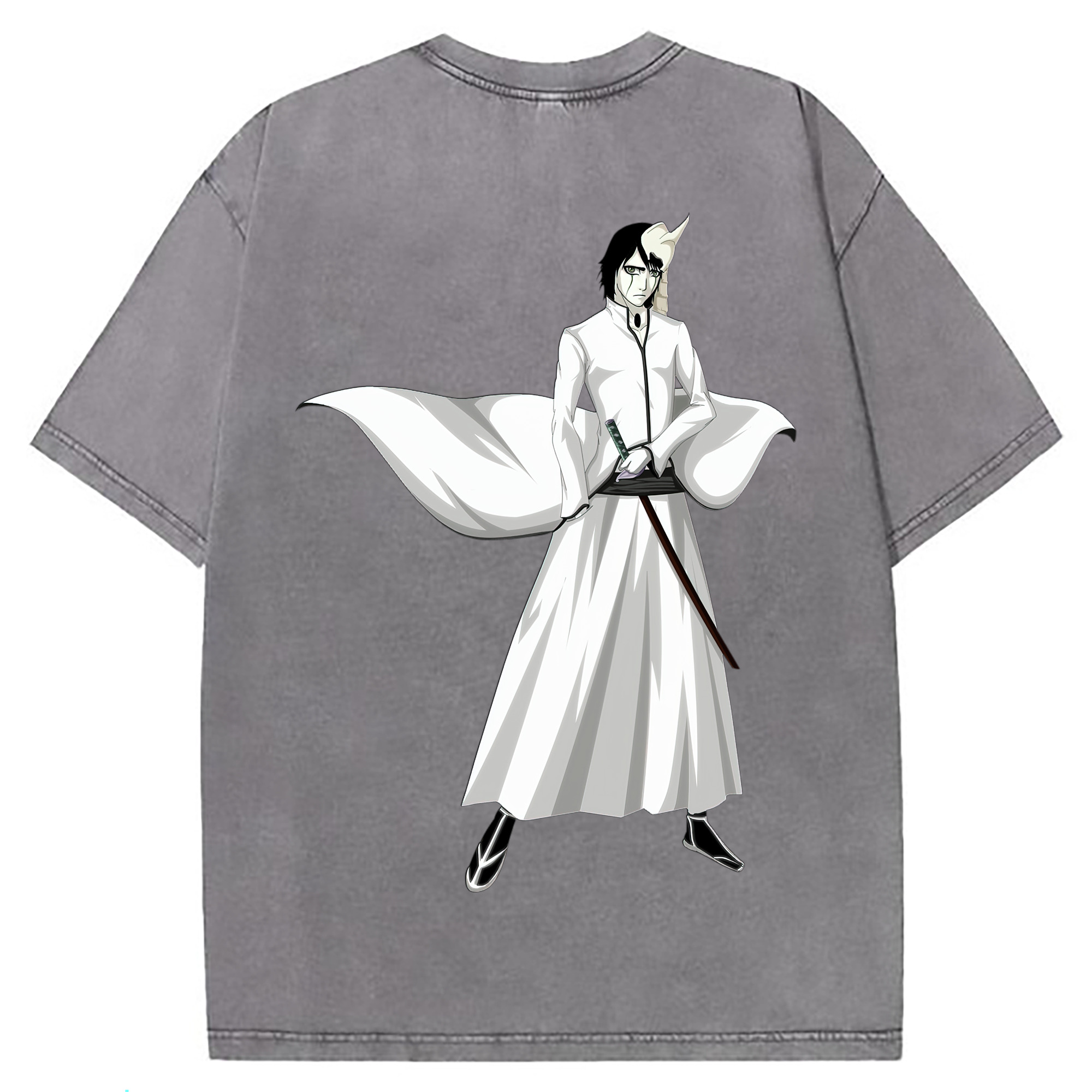 （画像用） ブリーチ ウルキオラ·シファー BLEACH Ulquiorra cifer 綿100% ヴィンテージ風 半袖Tシャツ（背面プリント）