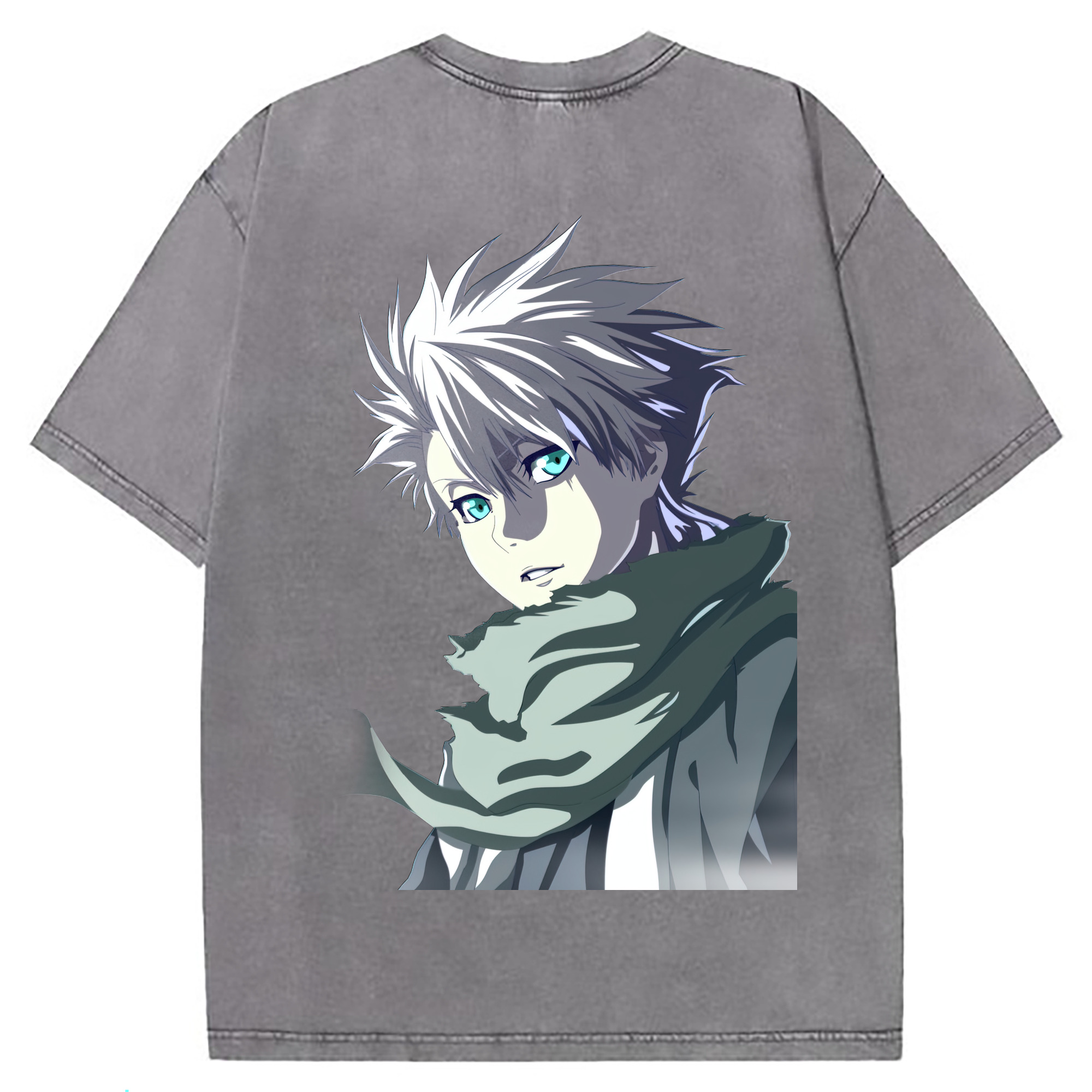 （画像用） ブリーチ 日番谷冬獅郎（ひつがや とうしろう） BLEACH Hitsugaya Toushirou 綿100% ヴィンテージ風 半袖Tシャツ（背面プリント）