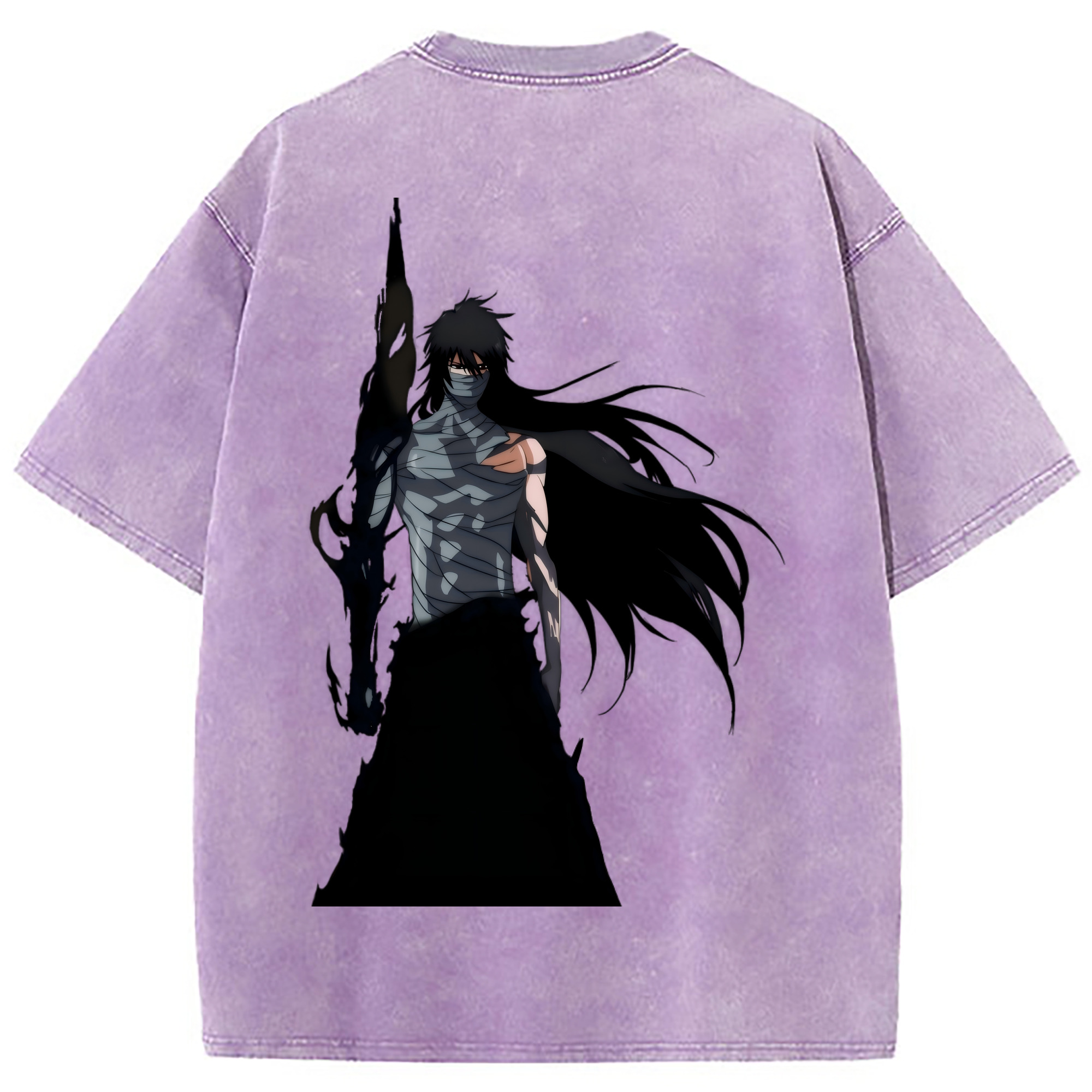 （画像用） ブリーチ 黒崎一護（くろさき いちご）BLEACH Kurosaki Ichigo 綿100% ヴィンテージ風 半袖Tシャツ（背面プリント）