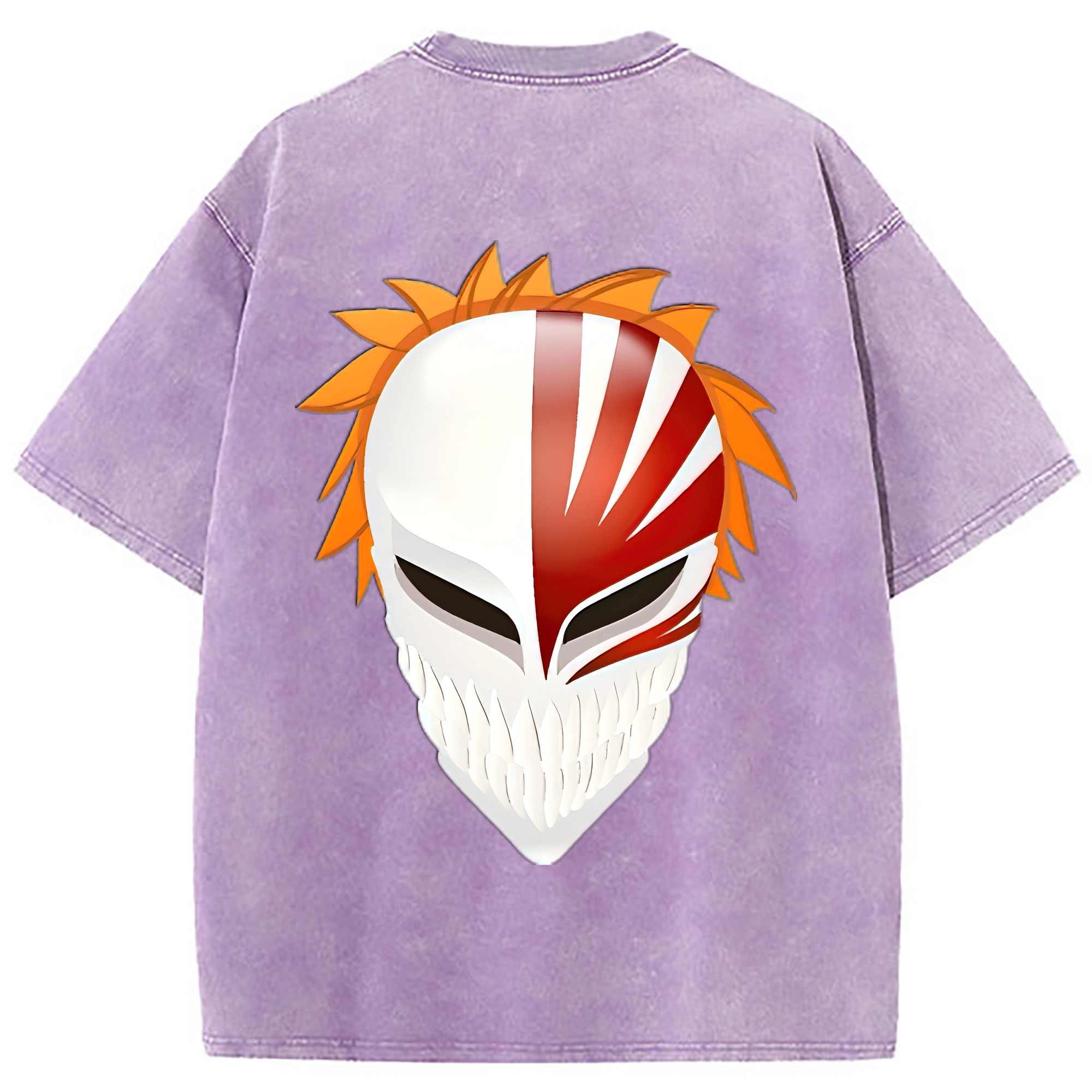 （画像用） ブリーチ 黒崎一護（くろさき いちご）BLEACH Kurosaki Ichigo 綿100% ヴィンテージ風 半袖Tシャツ（背面プリント）