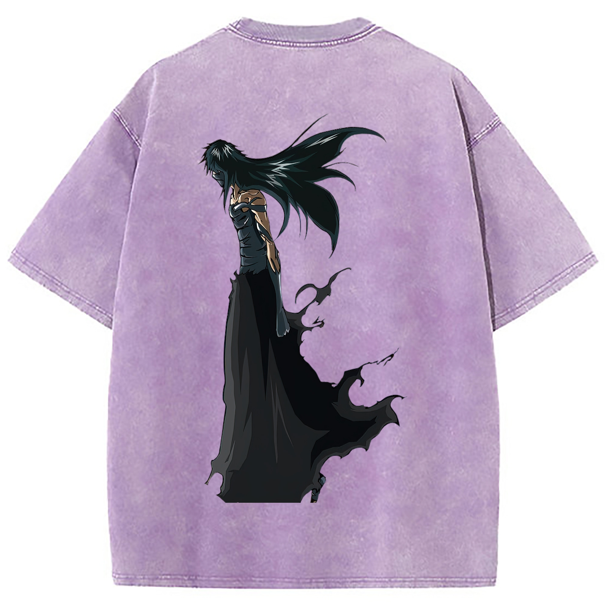 （画像用） ブリーチ 黒崎一護（くろさき いちご）BLEACH Kurosaki Ichigo 綿100% ヴィンテージ風 半袖Tシャツ（背面プリント）