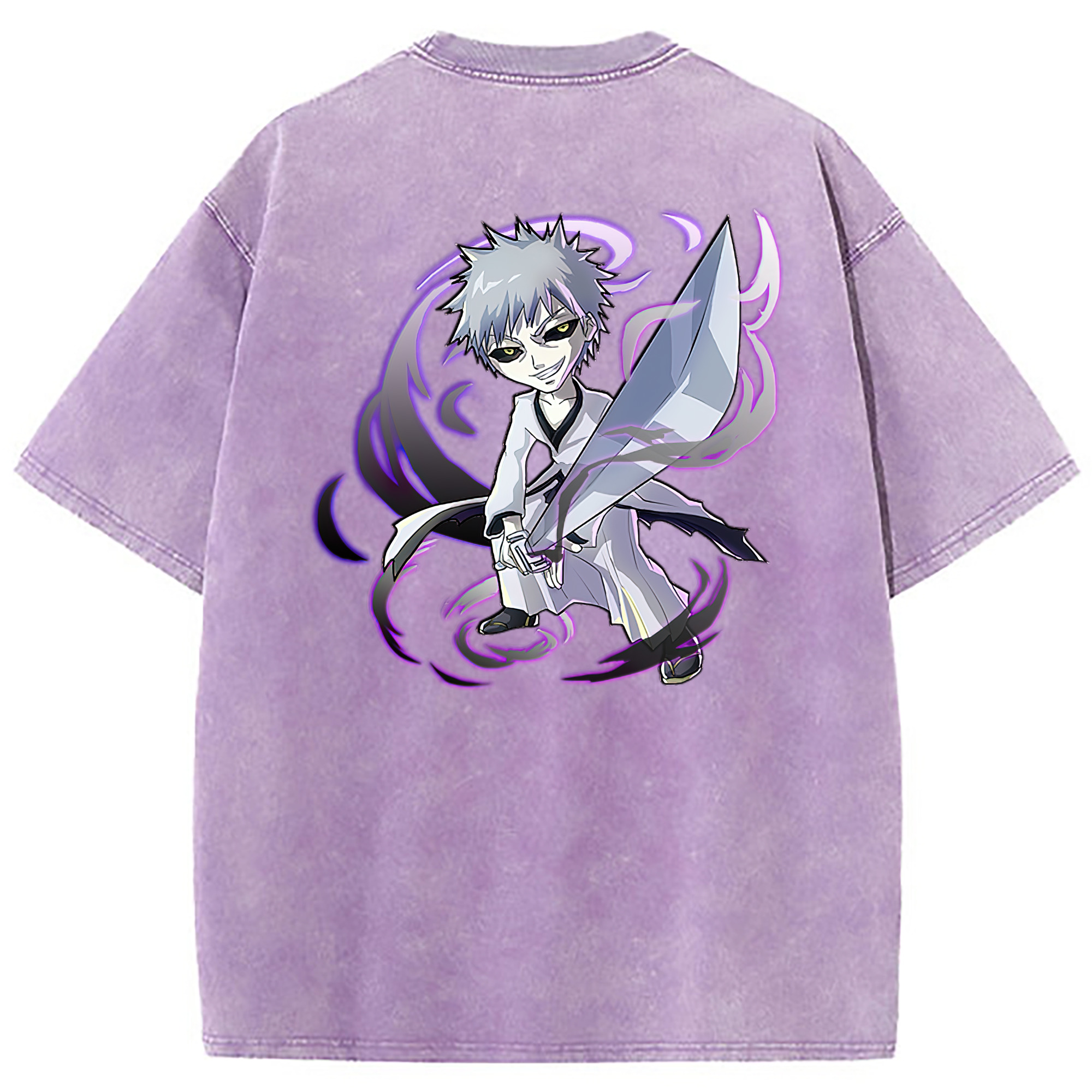 （画像用） ブリーチ 黒崎一護（くろさき いちご）BLEACH Kurosaki Ichigo 綿100% ヴィンテージ風 半袖Tシャツ（背面プリント）