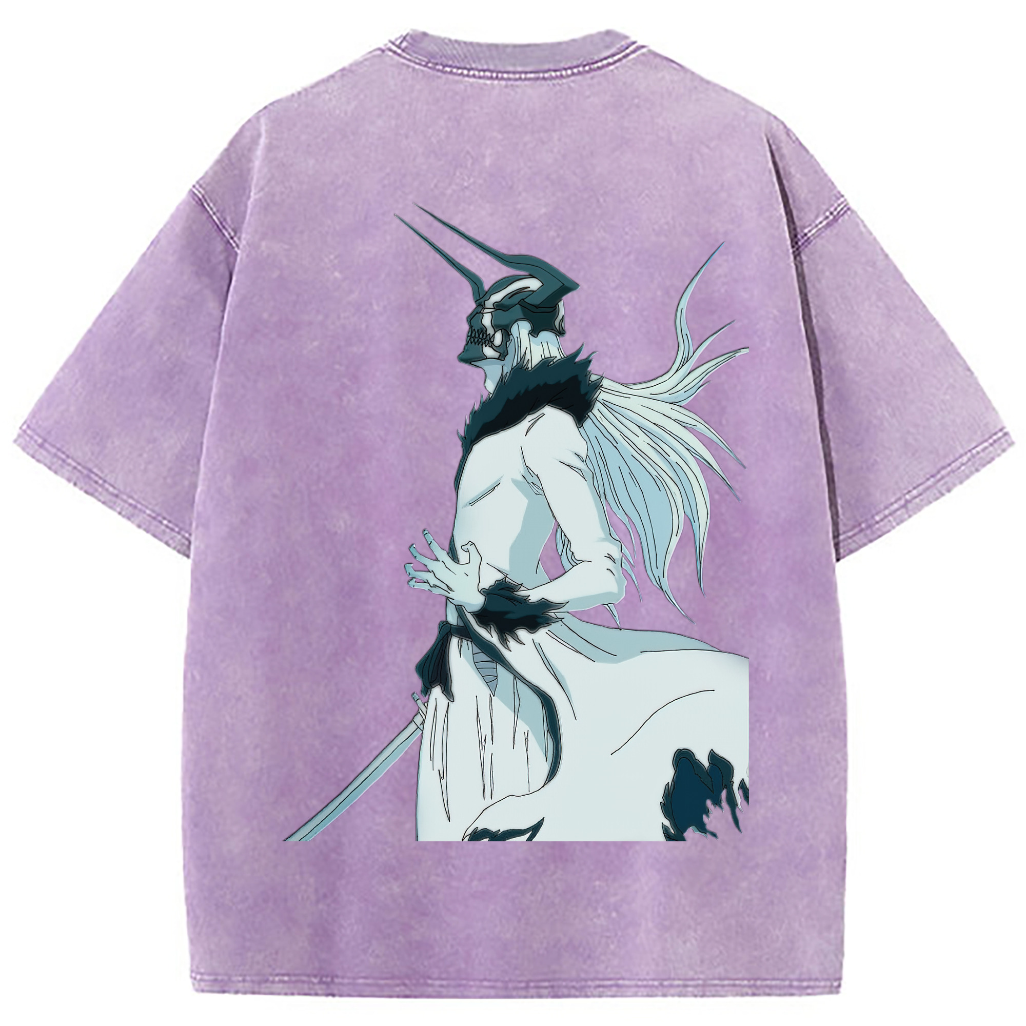 （画像用） ブリーチ 黒崎一護（くろさき いちご）BLEACH Kurosaki Ichigo 綿100% ヴィンテージ風 半袖Tシャツ（背面プリント）