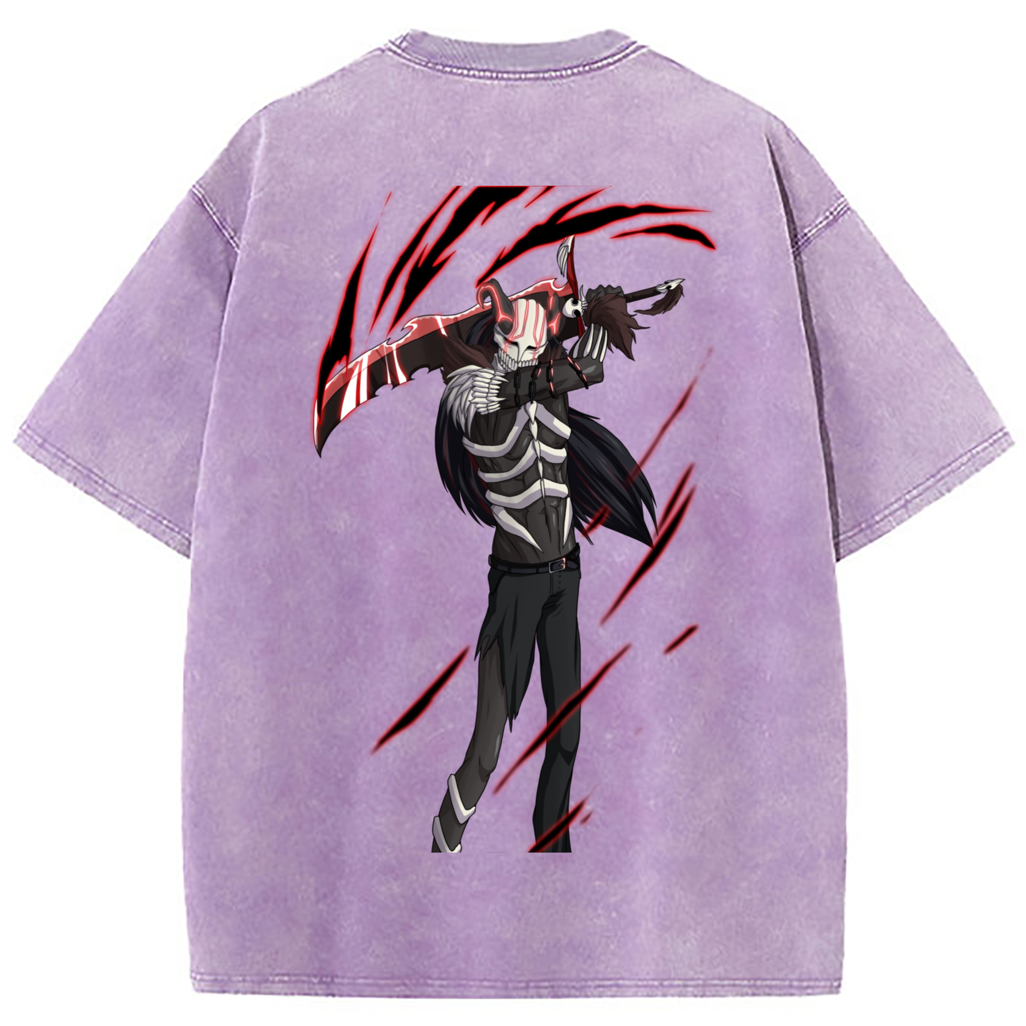 （画像用） ブリーチ 黒崎一護（くろさき いちご）BLEACH Kurosaki Ichigo 綿100% ヴィンテージ風 半袖Tシャツ（背面プリント）