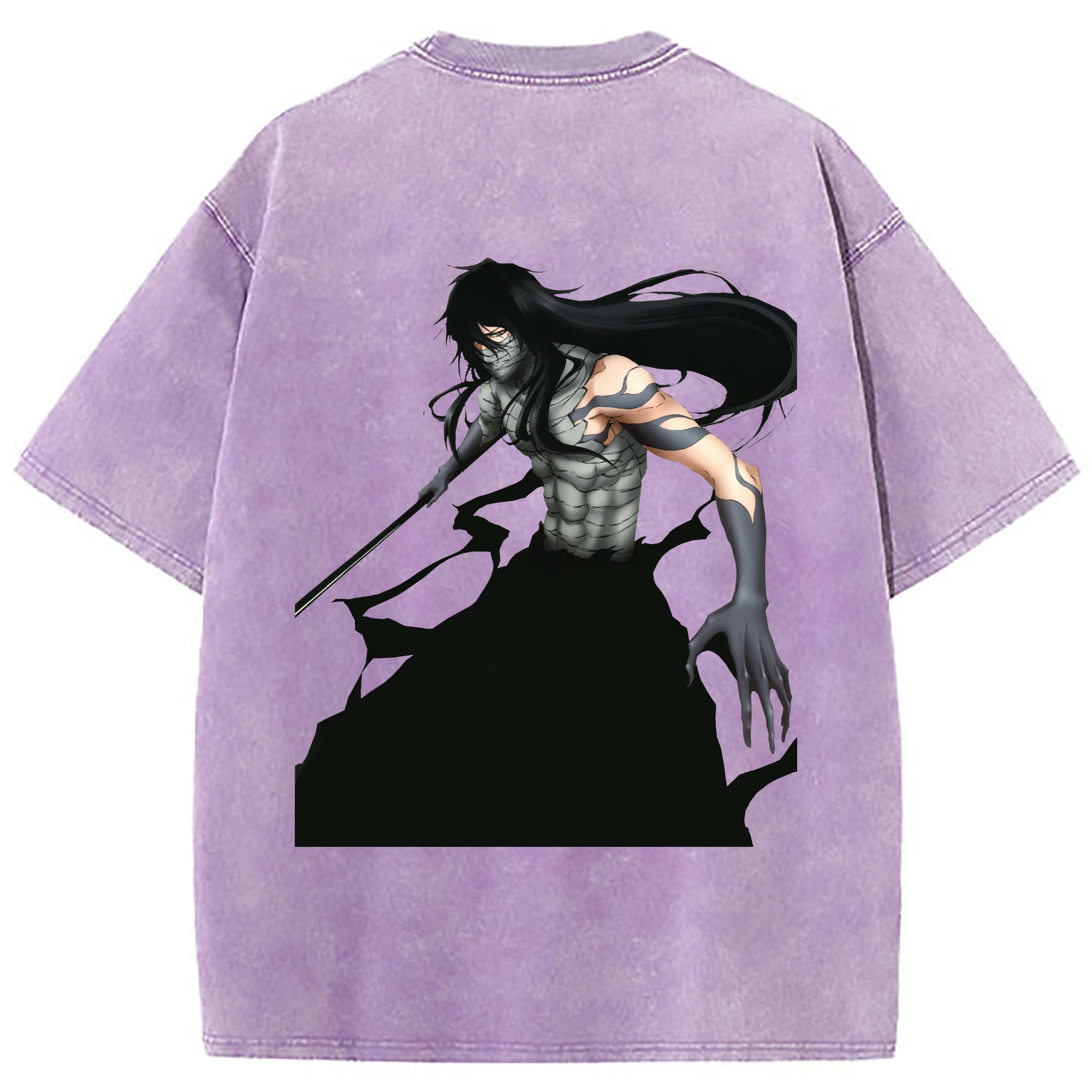 （画像用） ブリーチ 黒崎一護（くろさき いちご）BLEACH Kurosaki Ichigo 綿100% ヴィンテージ風 半袖Tシャツ（背面プリント）