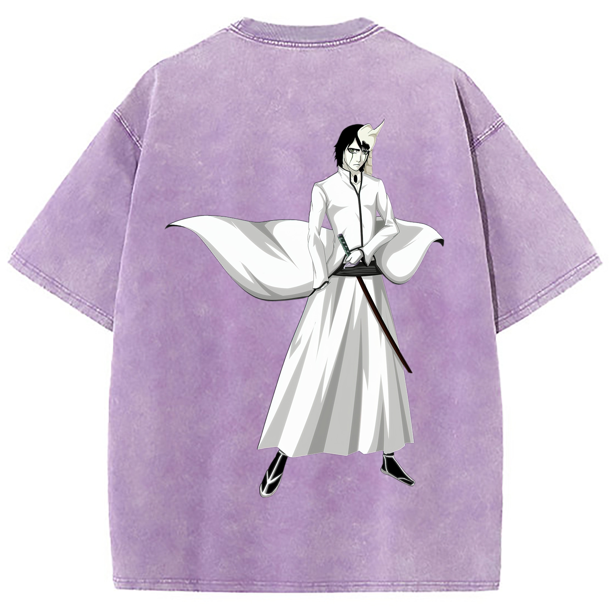 （画像用） ブリーチ ウルキオラ·シファー BLEACH Ulquiorra cifer 綿100% ヴィンテージ風 半袖Tシャツ（背面プリント）