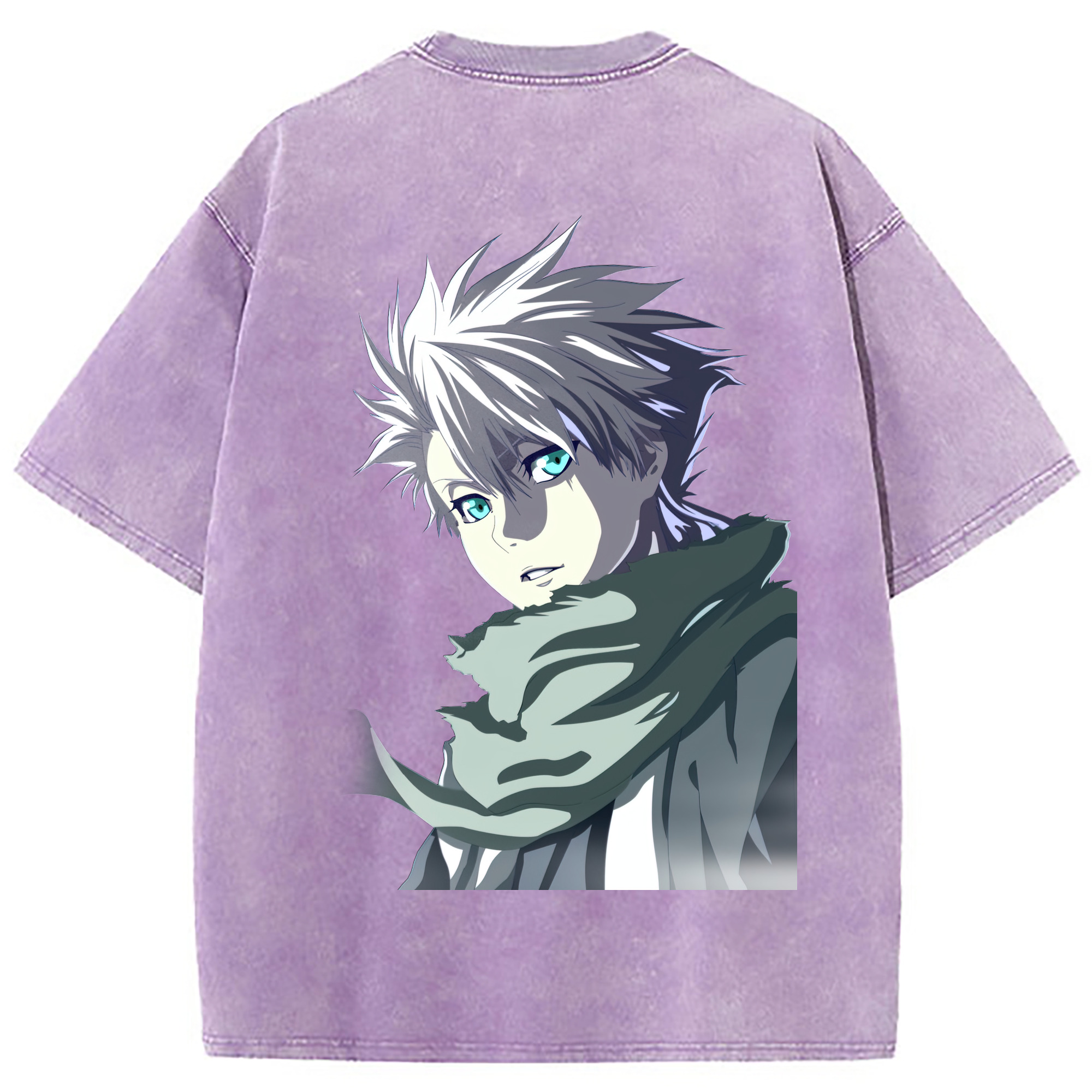 （画像用） ブリーチ 日番谷冬獅郎（ひつがや とうしろう） BLEACH Hitsugaya Toushirou 綿100% ヴィンテージ風 半袖Tシャツ（背面プリント）