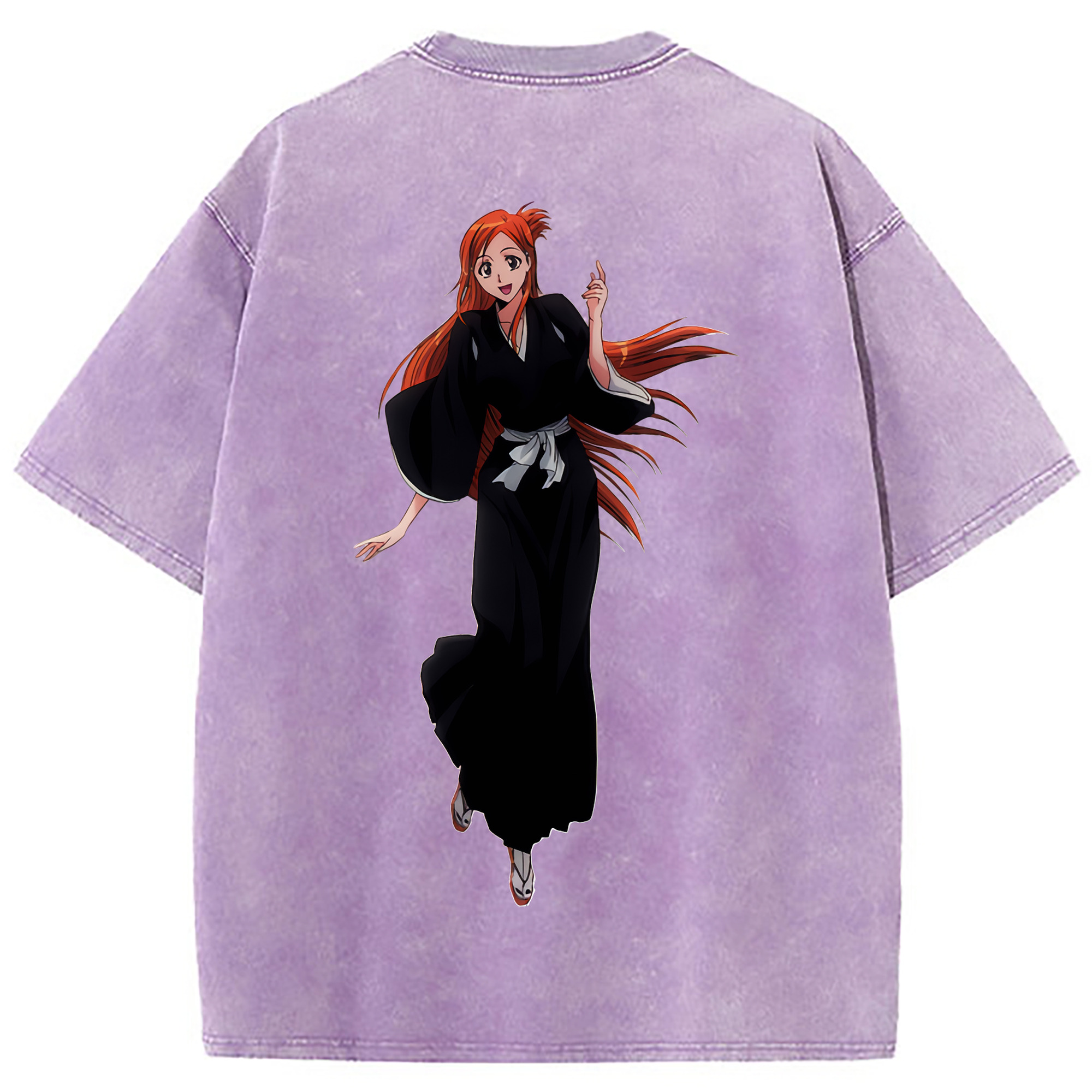 （画像用） ブリーチ 井上織姫（いのうえおりひめ） BLEACH Inoue Orihime 綿100% ヴィンテージ風 半袖Tシャツ（背面プリント）