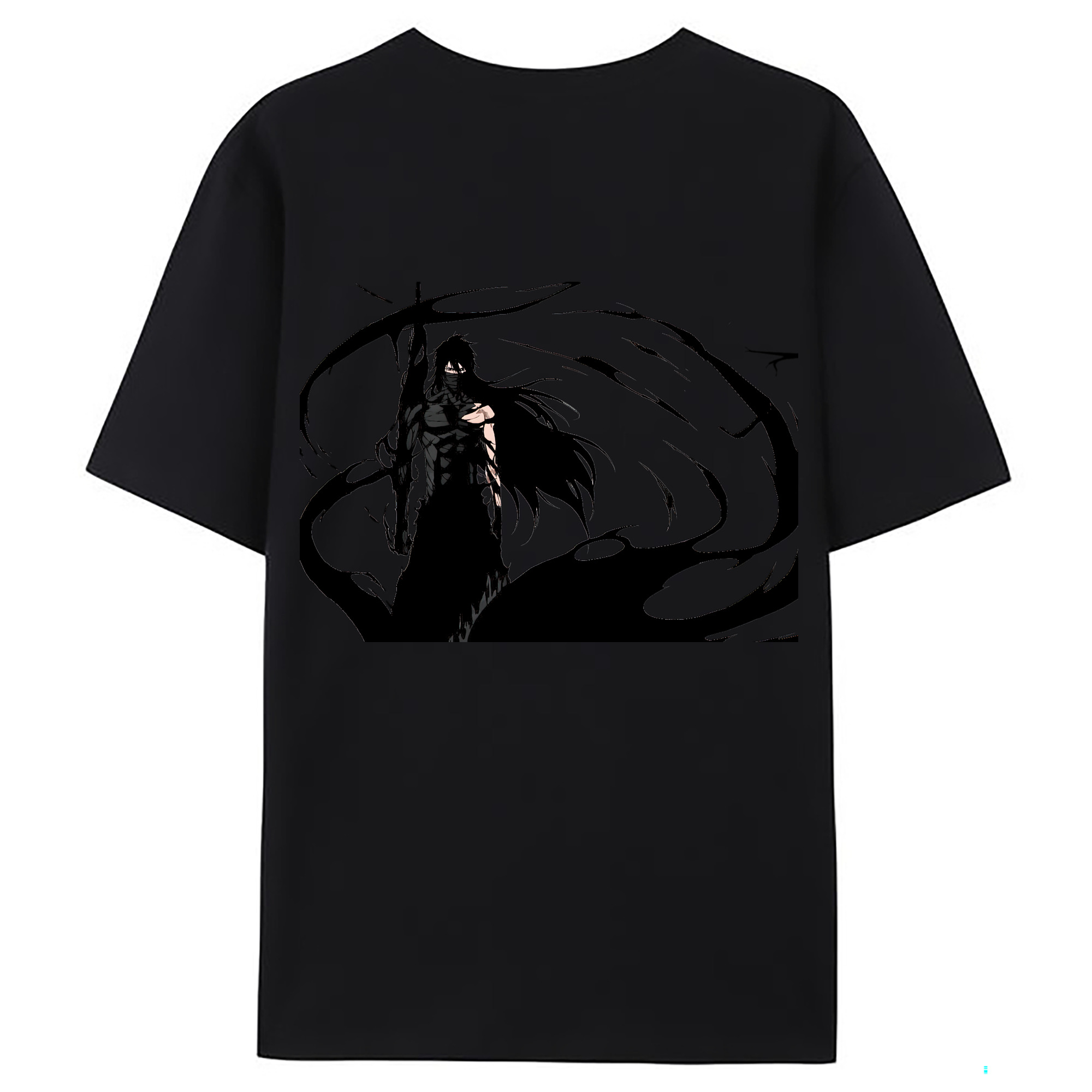 （画像用） ブリーチ 黒崎一護（くろさき いちご）BLEACH Kurosaki Ichigo 綿100％ メンズ半袖Tシャツ（バックプリント） 通気性