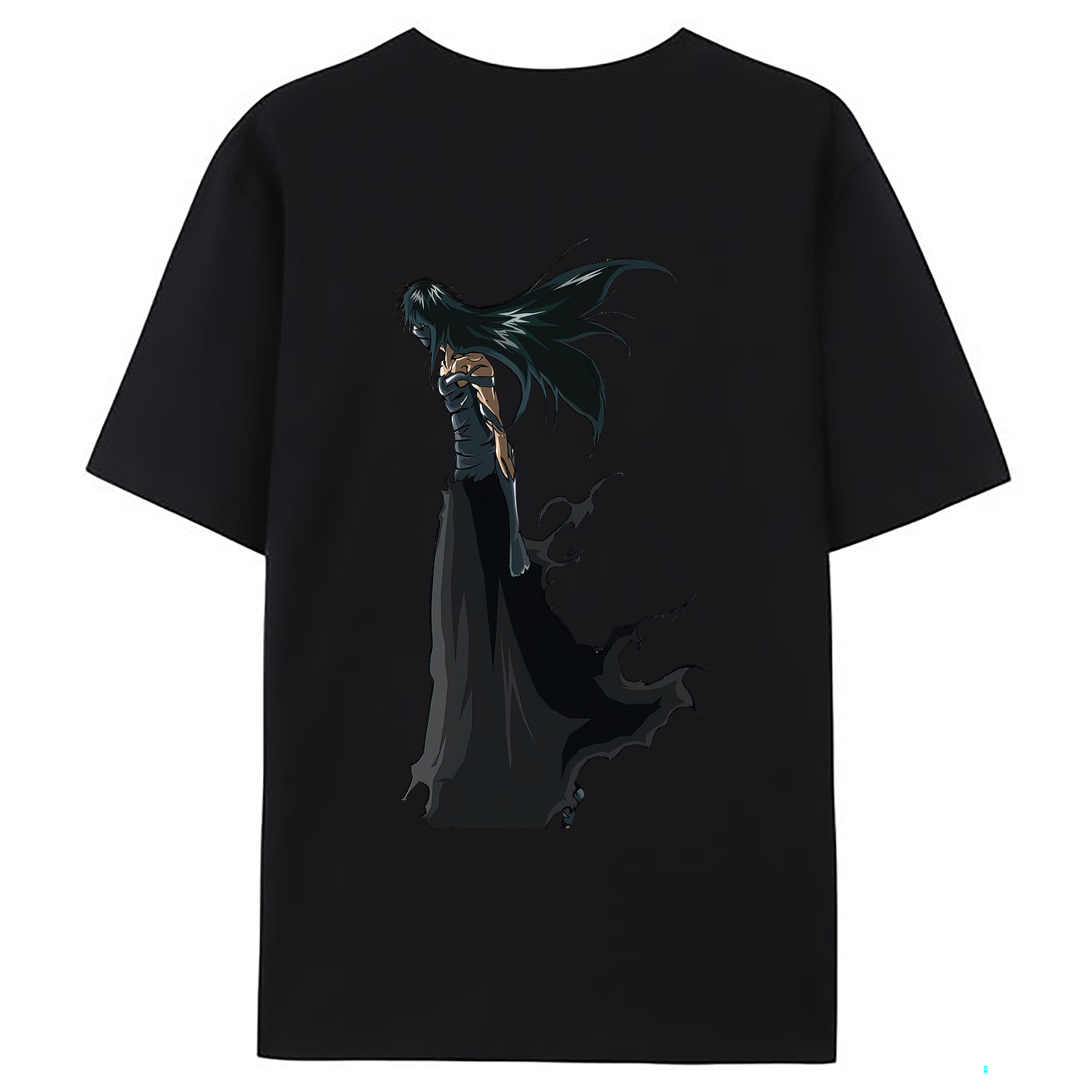 （画像用） ブリーチ 黒崎一護（くろさき いちご）BLEACH Kurosaki Ichigo 綿100％ メンズ半袖Tシャツ（バックプリント） 通気性