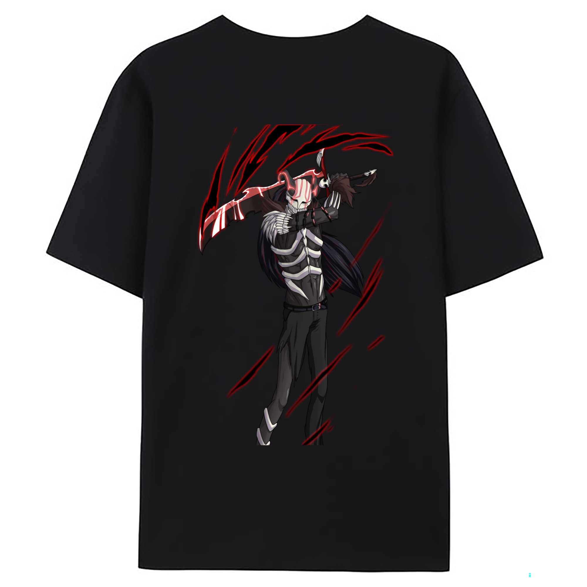 （画像用） ブリーチ 黒崎一護（くろさき いちご）BLEACH Kurosaki Ichigo 綿100％ メンズ半袖Tシャツ（バックプリント） 通気性