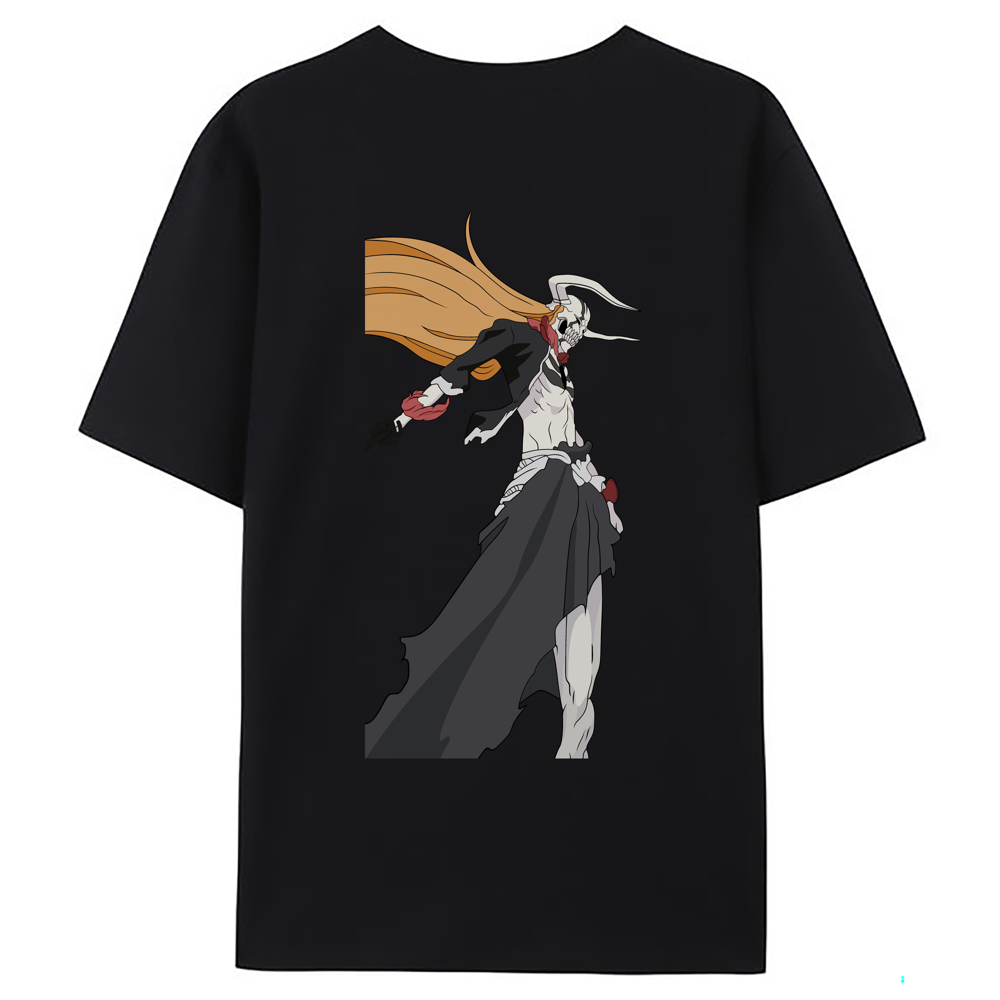 （画像用） ブリーチ 黒崎一護（くろさき いちご）BLEACH Kurosaki Ichigo 綿100％ メンズ半袖Tシャツ（バックプリント） 通気性