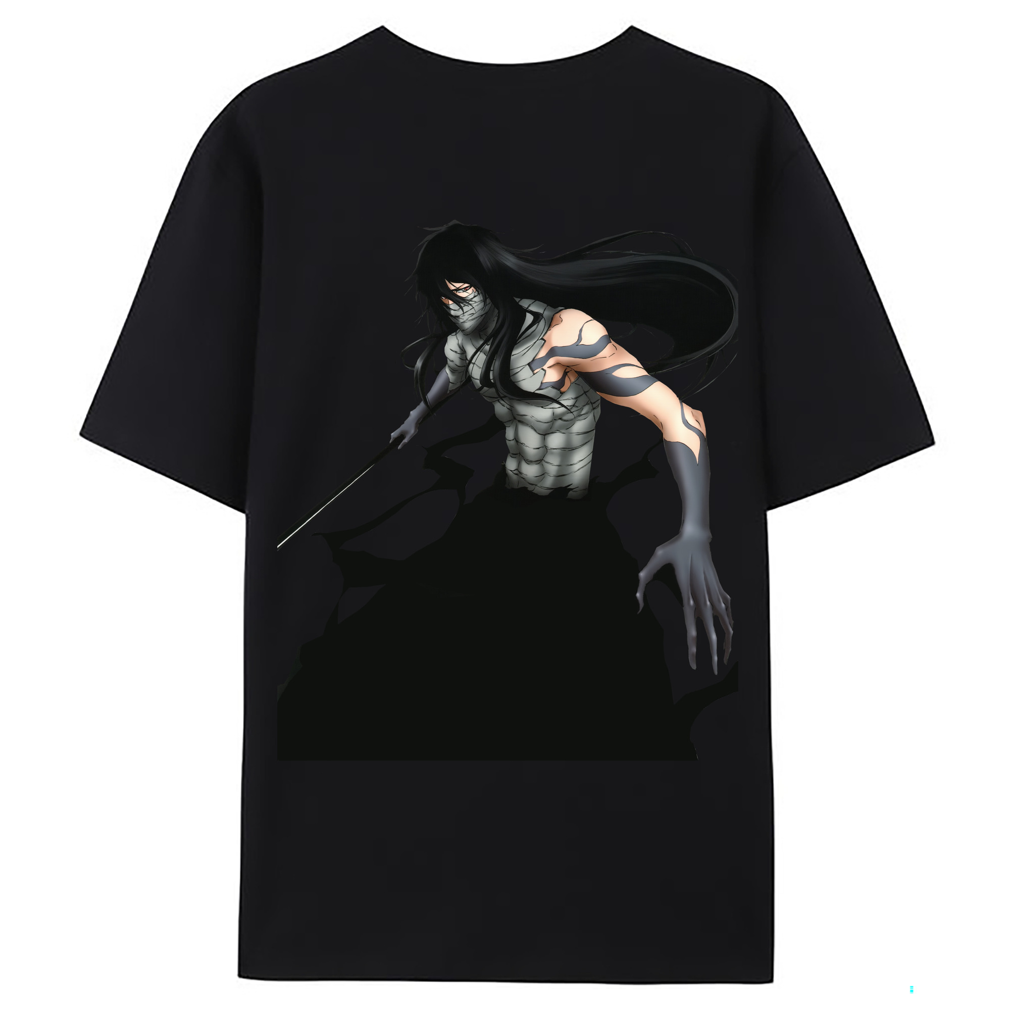 （画像用） ブリーチ 黒崎一護（くろさき いちご）BLEACH Kurosaki Ichigo 綿100％ メンズ半袖Tシャツ（バックプリント） 通気性